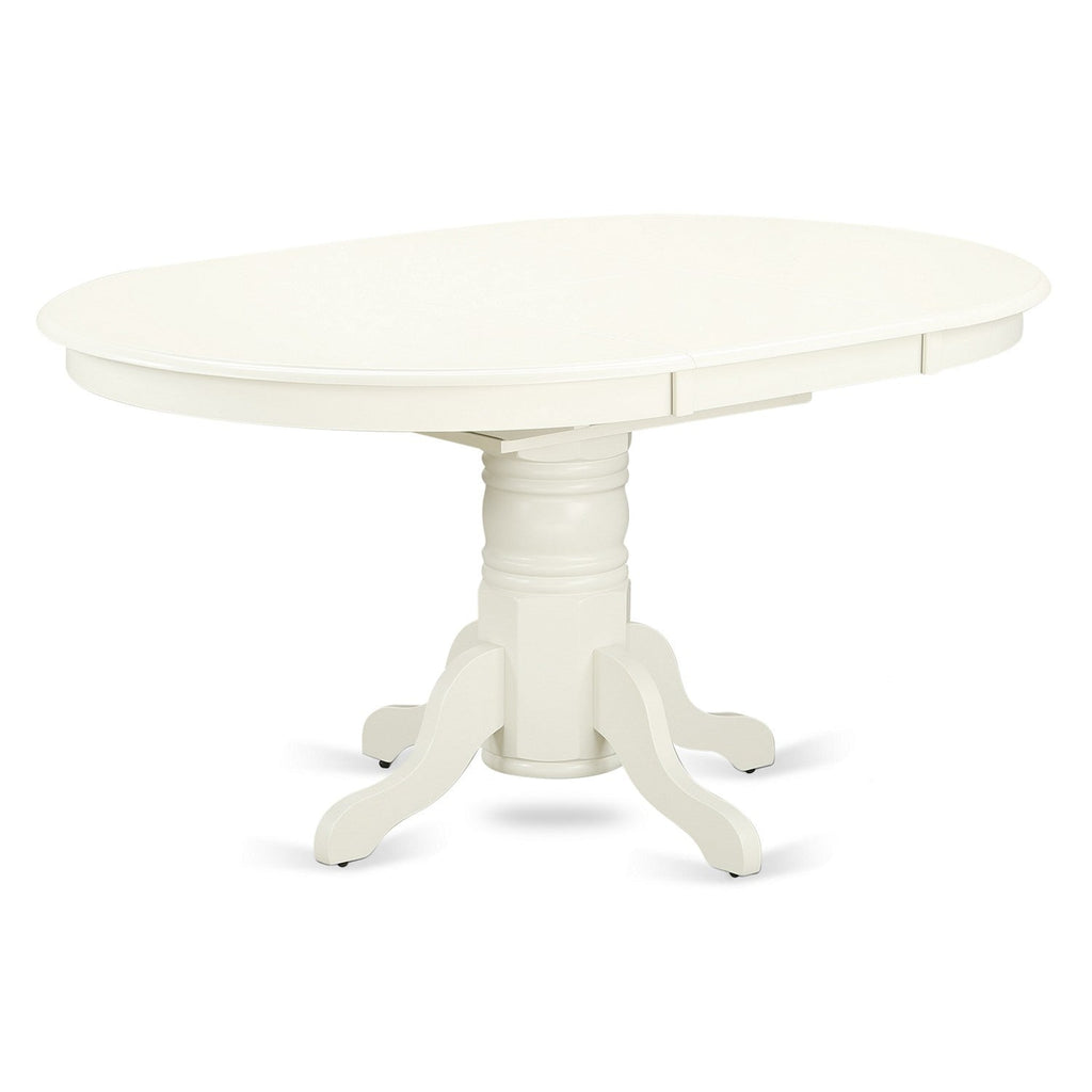 7-Piece Oval Dining Set with Blue Upholstered Chairs