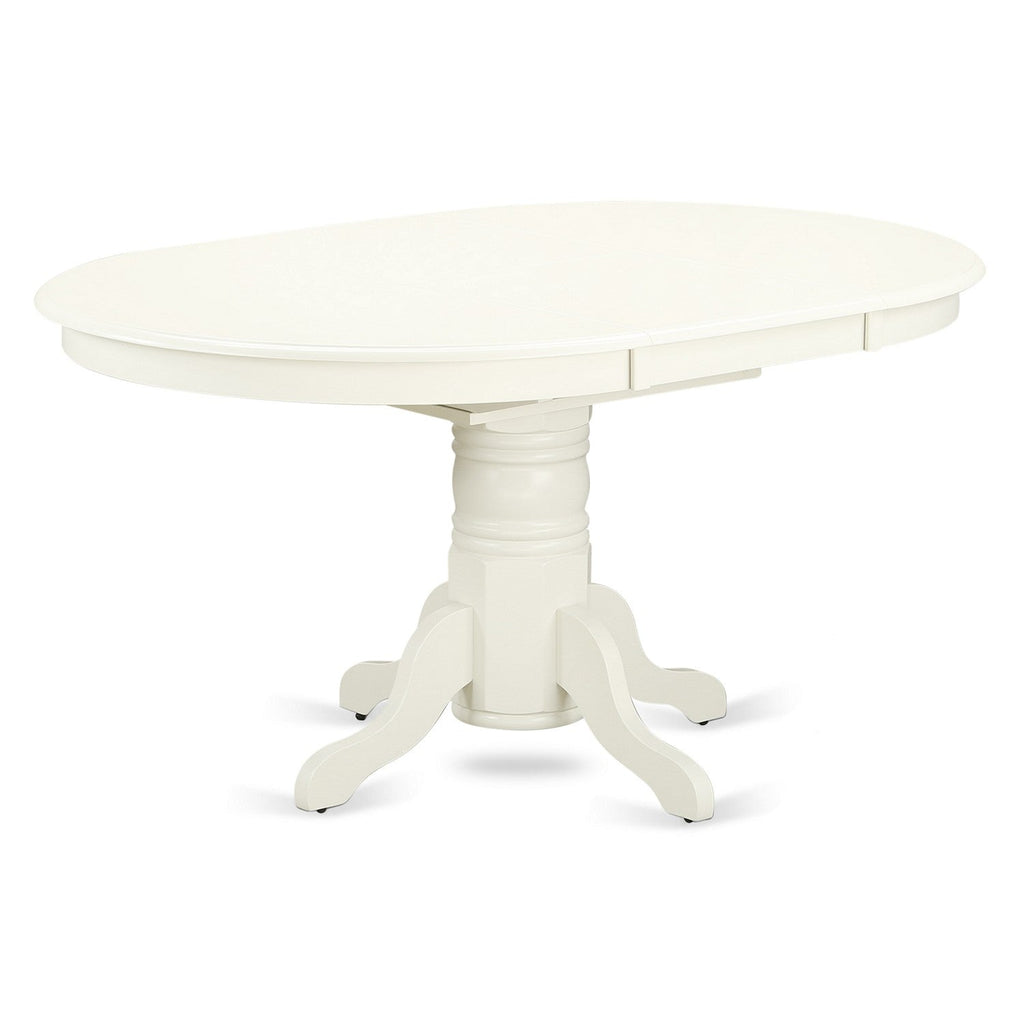 7-Piece Oval Dining Set with Blue Upholstered Chairs