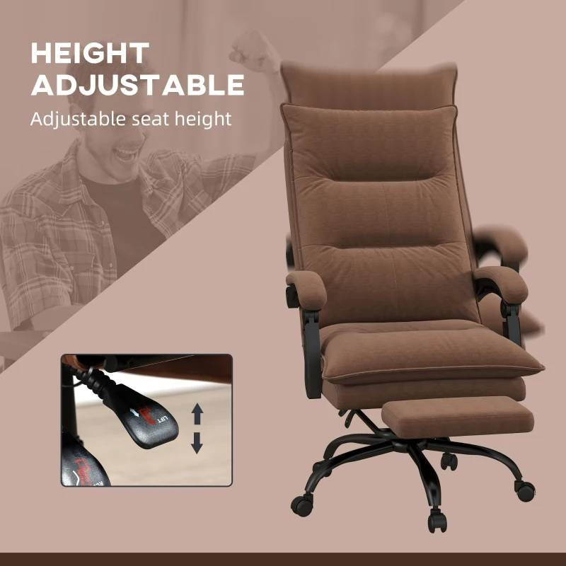 Brown Executive Heated Massage Office Chair