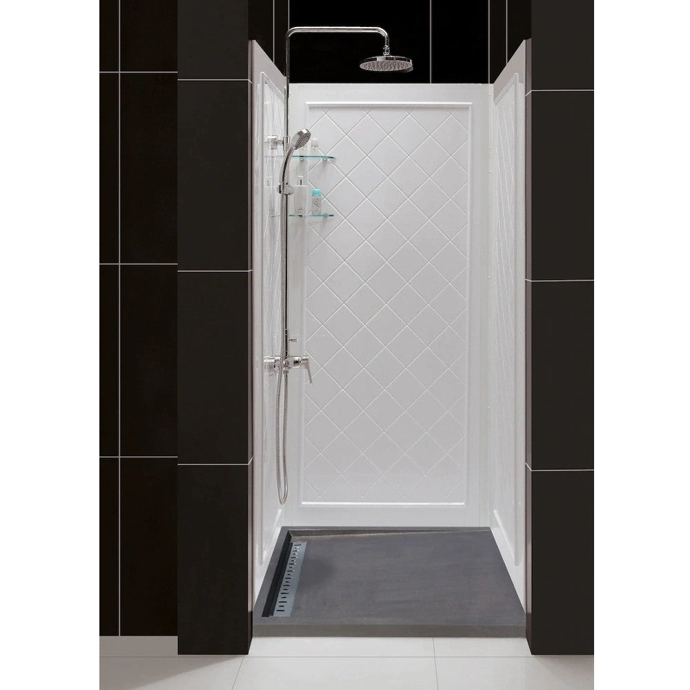 Black Basalt Rectangular Shower Base (W)32" (L)48" (H)3"
