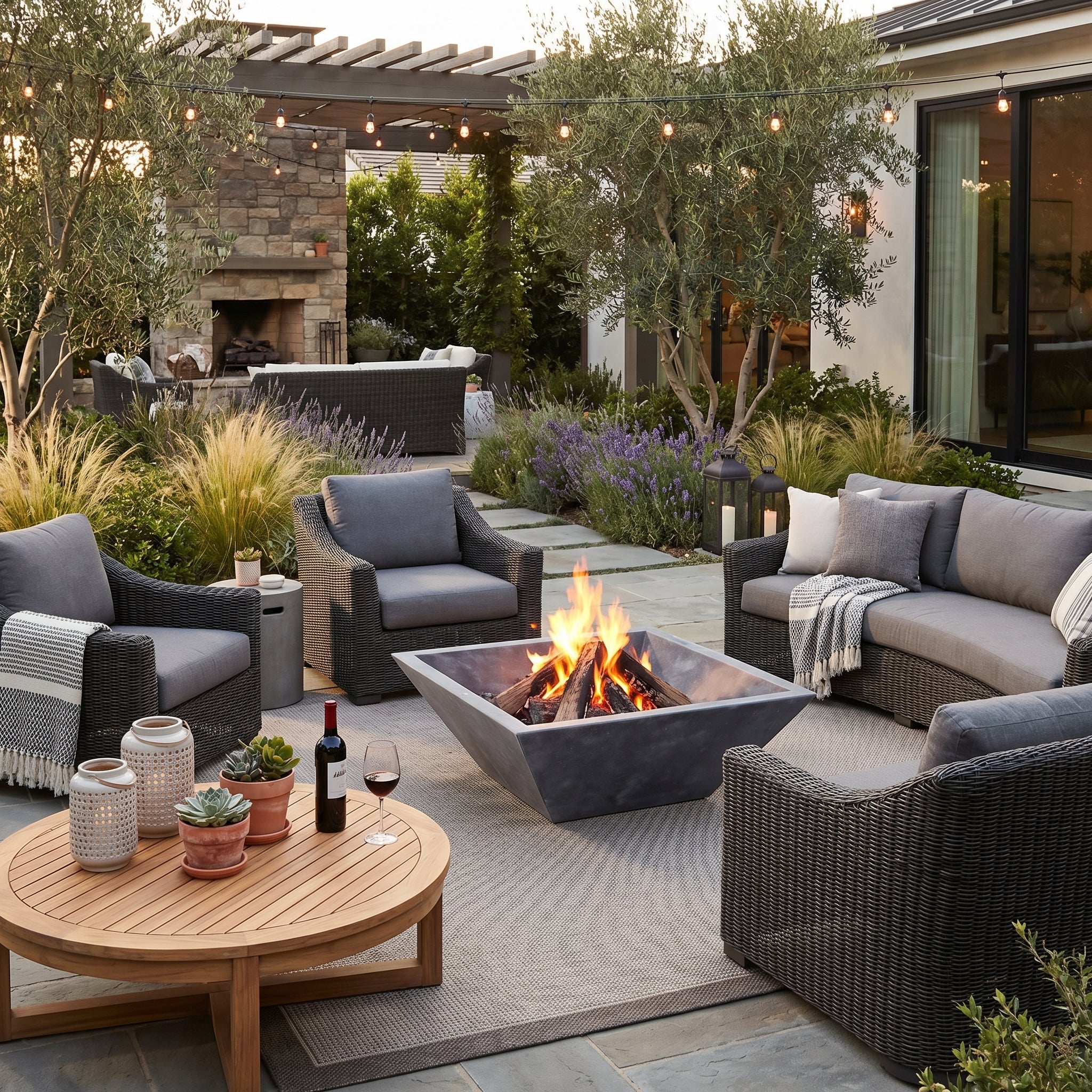 Bluestone Marble Natural Stone Fire Pit