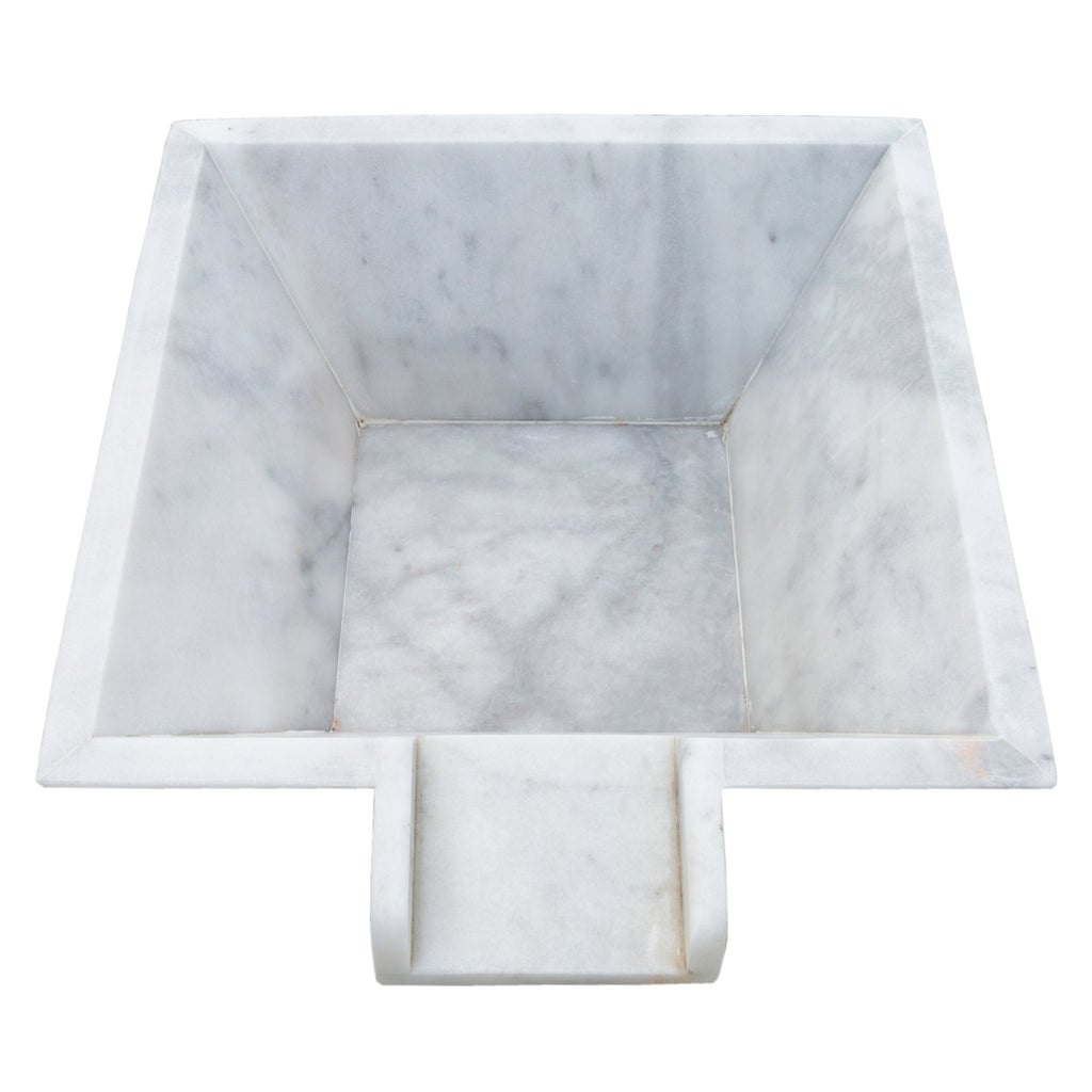 Carrara White Marble Natural Stone Pool Square Poolwok with Lip