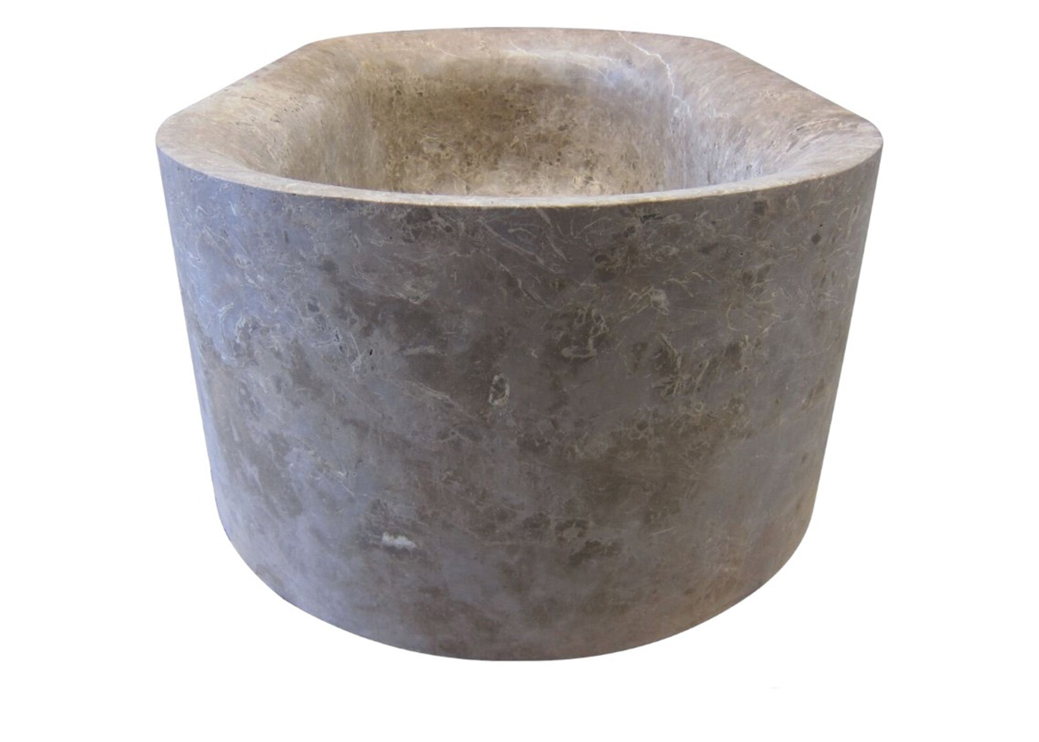 Coffee Brown Natural Stone Oval Shape Hand-Carved Unique Marble Bathtub (W)40" (L)72" (H)22"