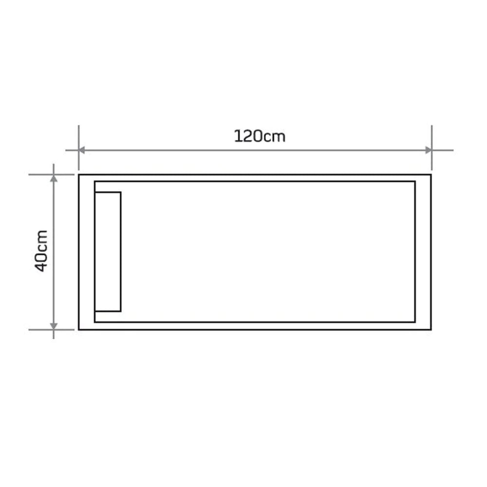 Cream Royal Marble Rectangular Shower Base (W)16" (L)48" (H)4"