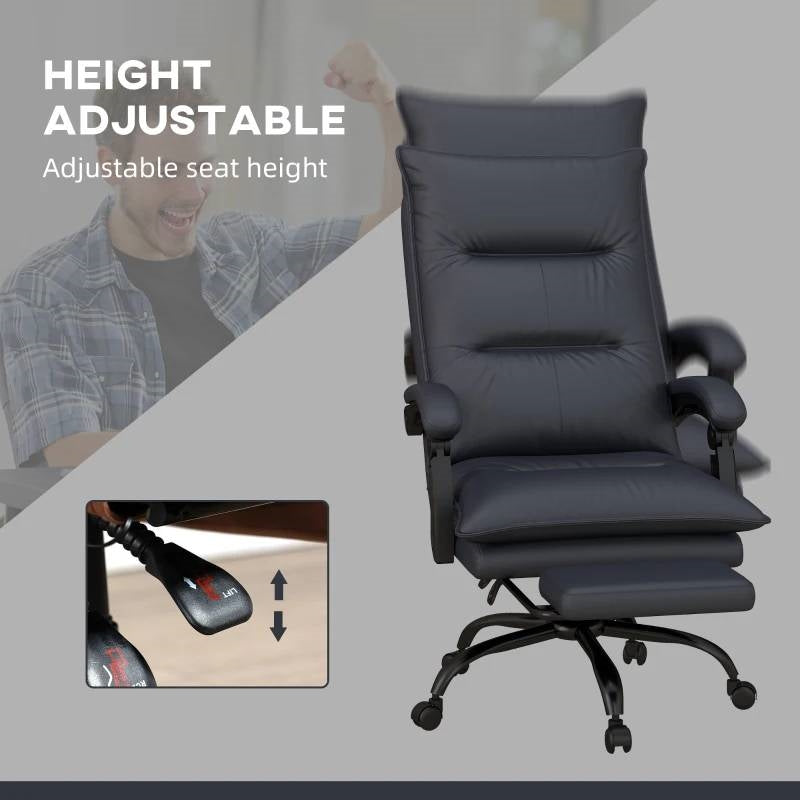 Charcoal Executive Heated Massage Office Chair