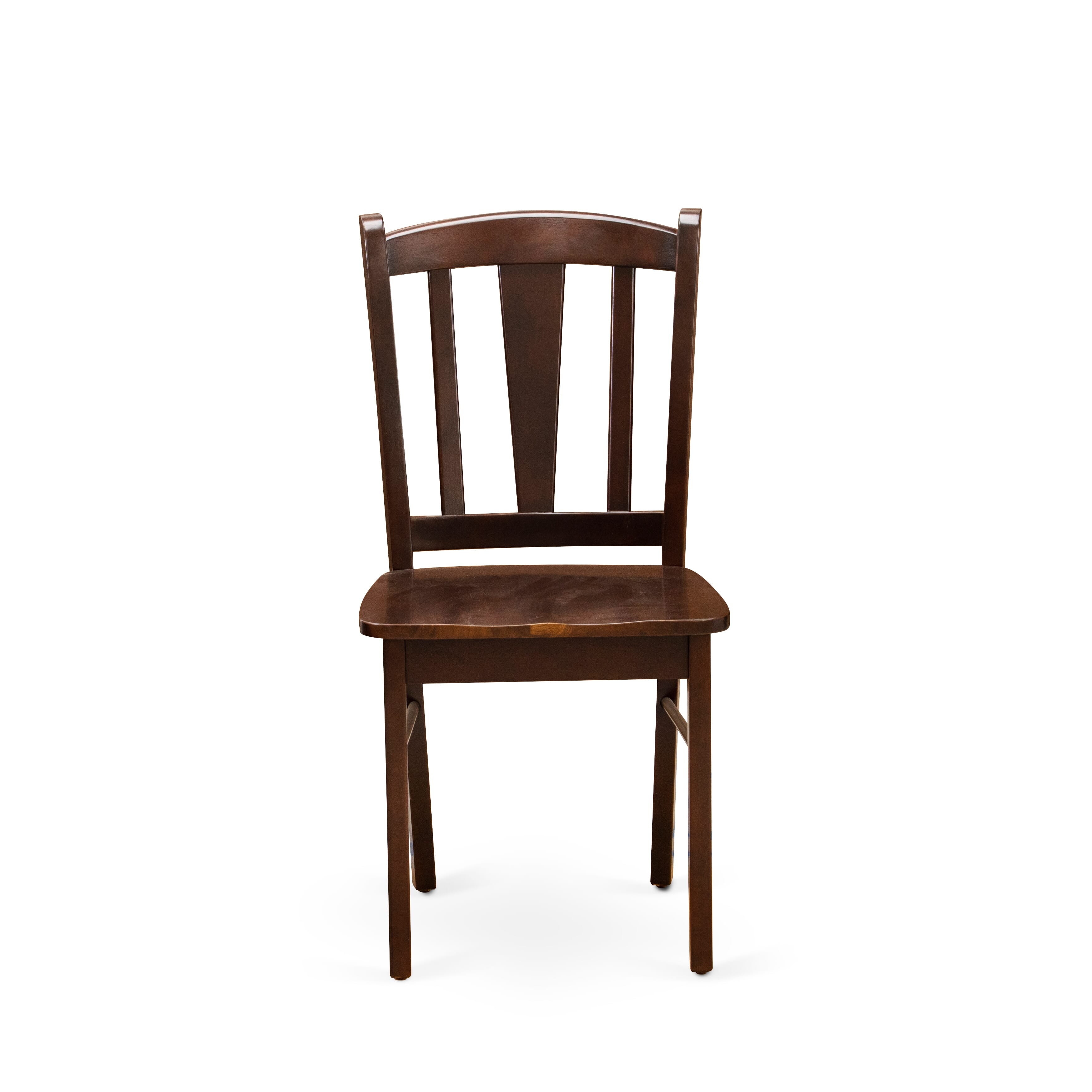 3-Piece Mahogany Round Kitchen Dining Set with Wood Chairs