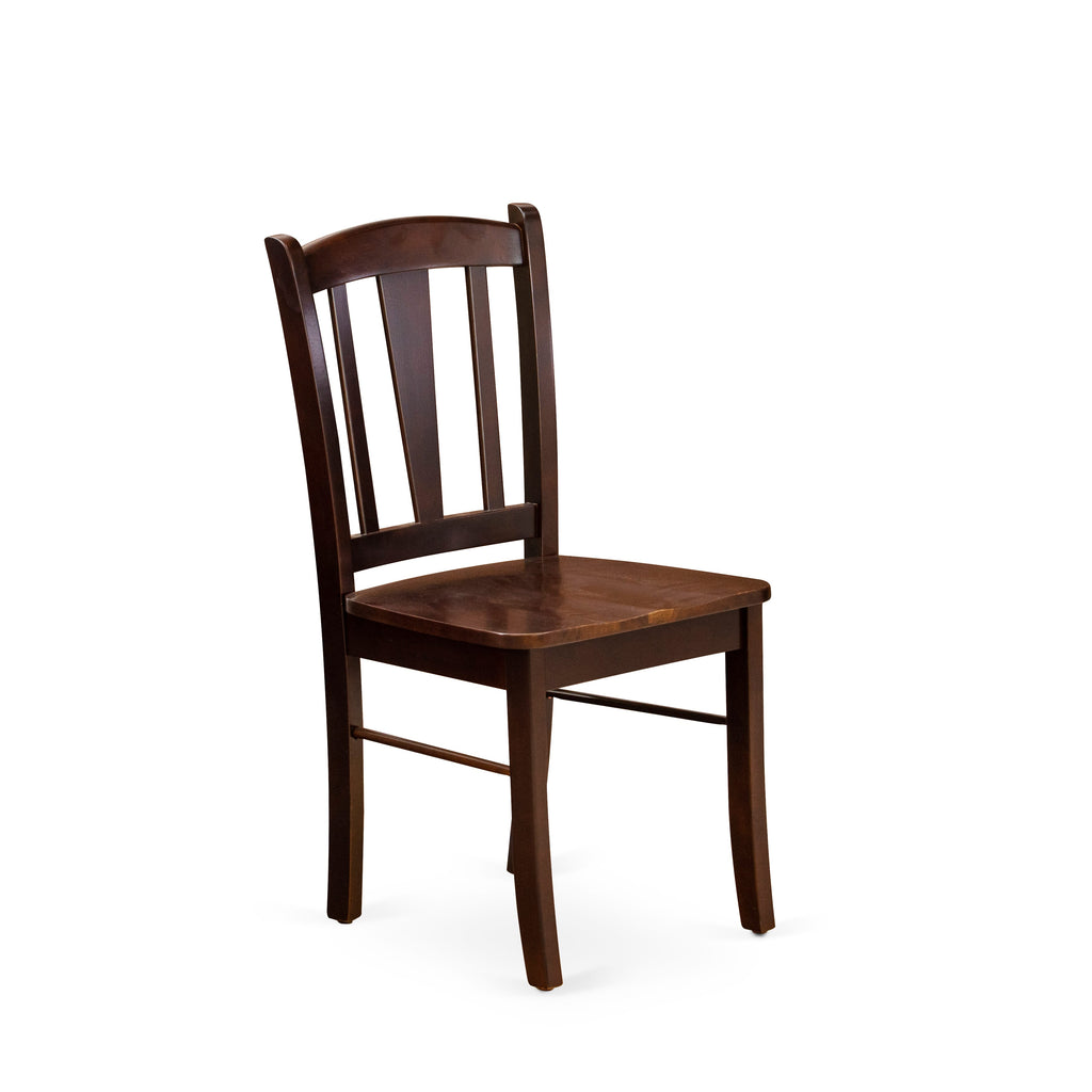 5-Piece Mahogany Kitchen Dining Set with Wood Chairs