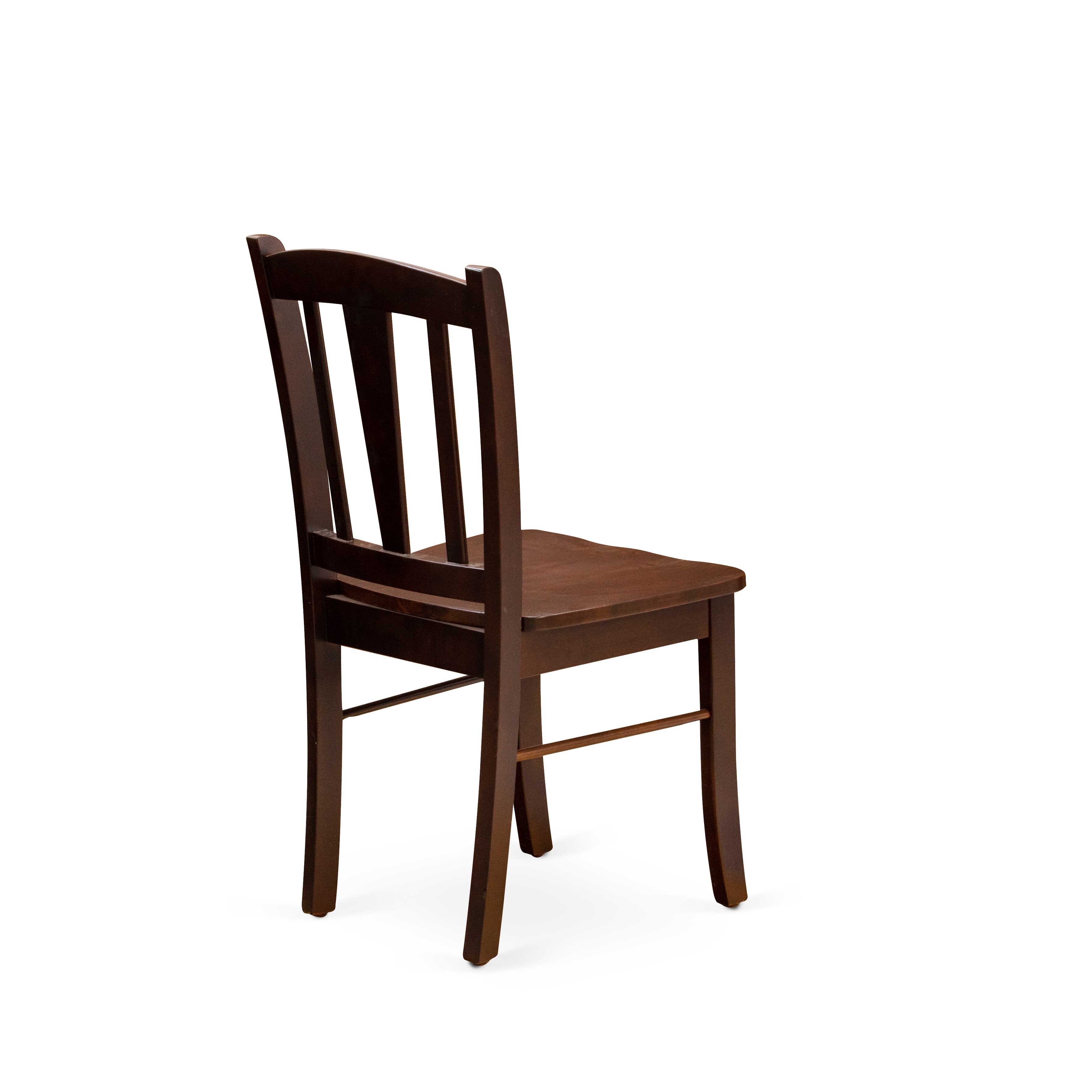 3-Piece Mahogany Round Kitchen Dining Set with Wood Chairs