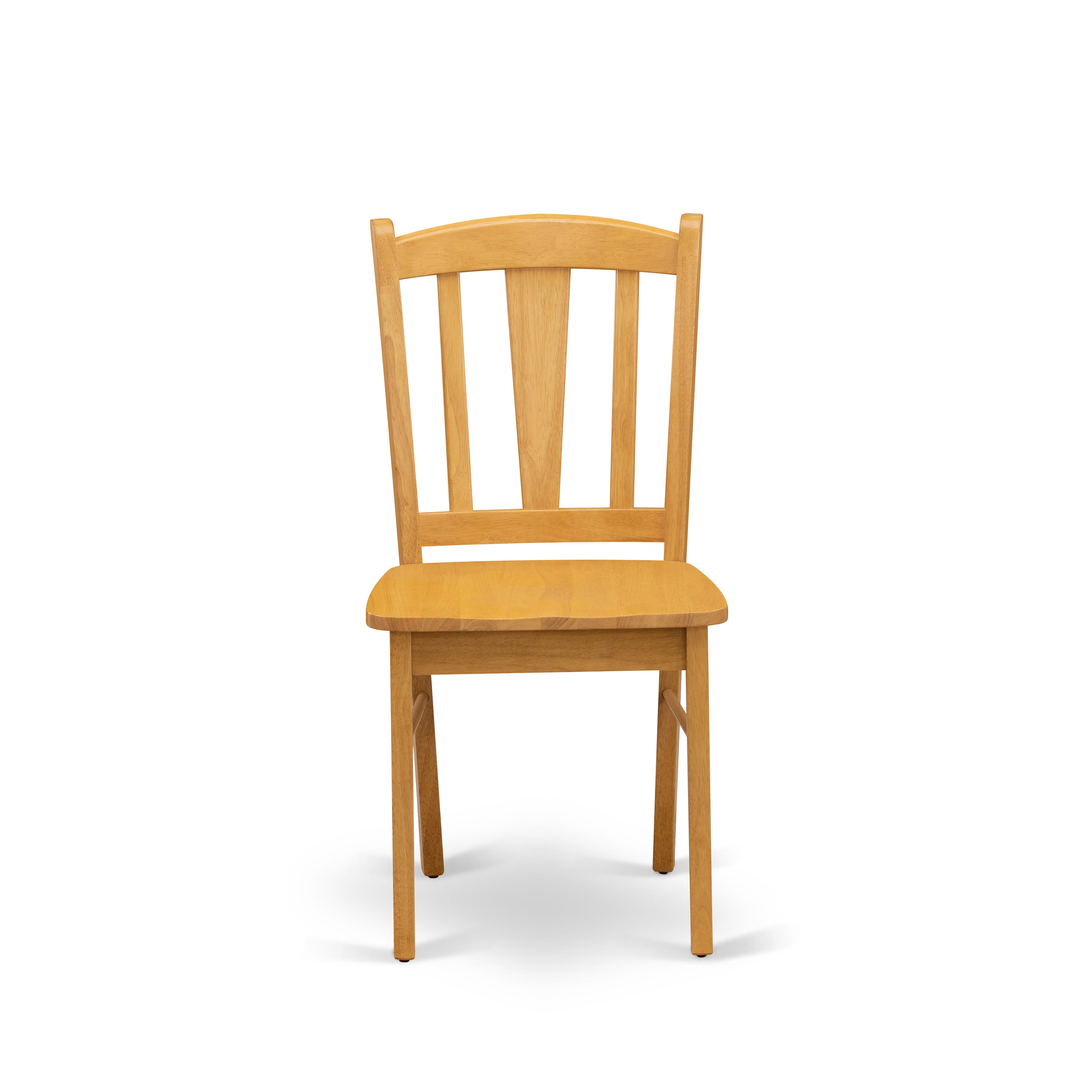Oak 3-Piece Dining Set with Slatted Chairs