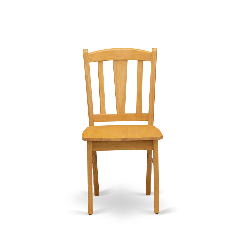 5-Piece Oak Kitchen Dining Set with Wood Chairs