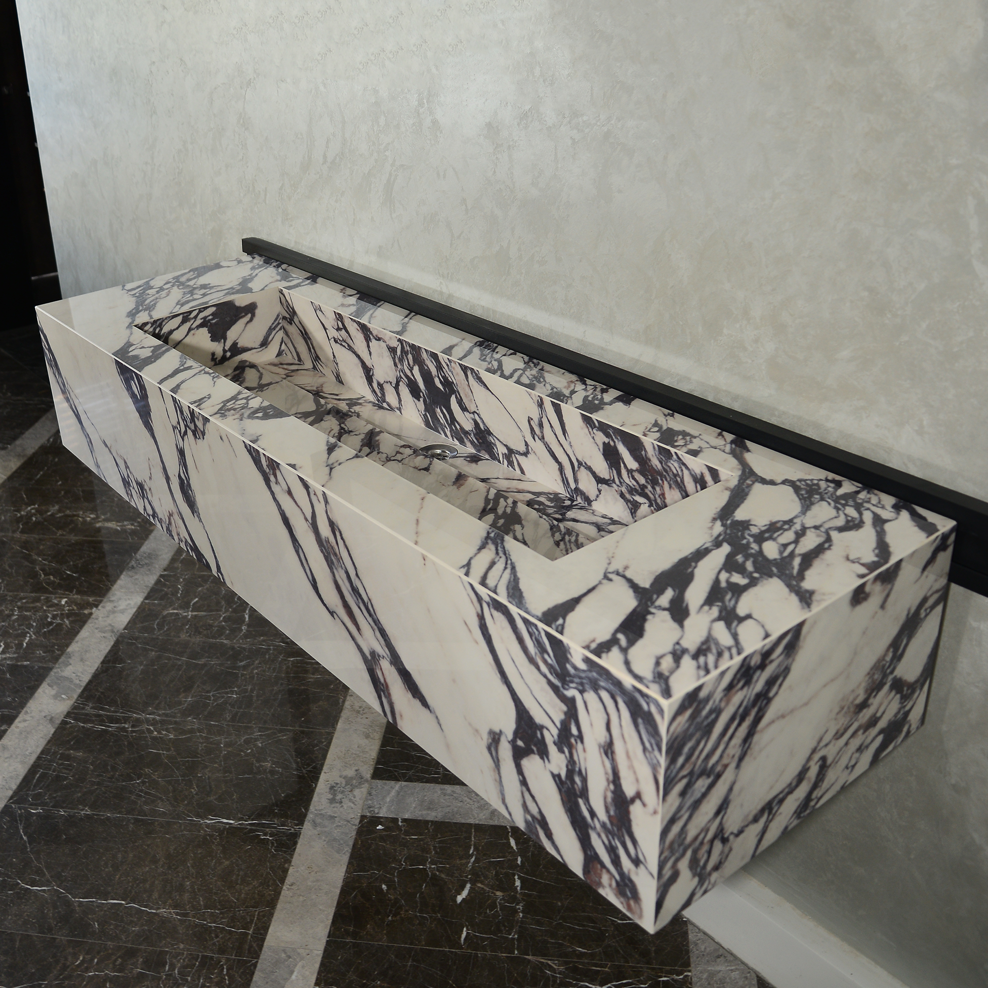 Handcrafted Infinity - Calacatta Viola Engineered Porcelain Sink (ES-095)