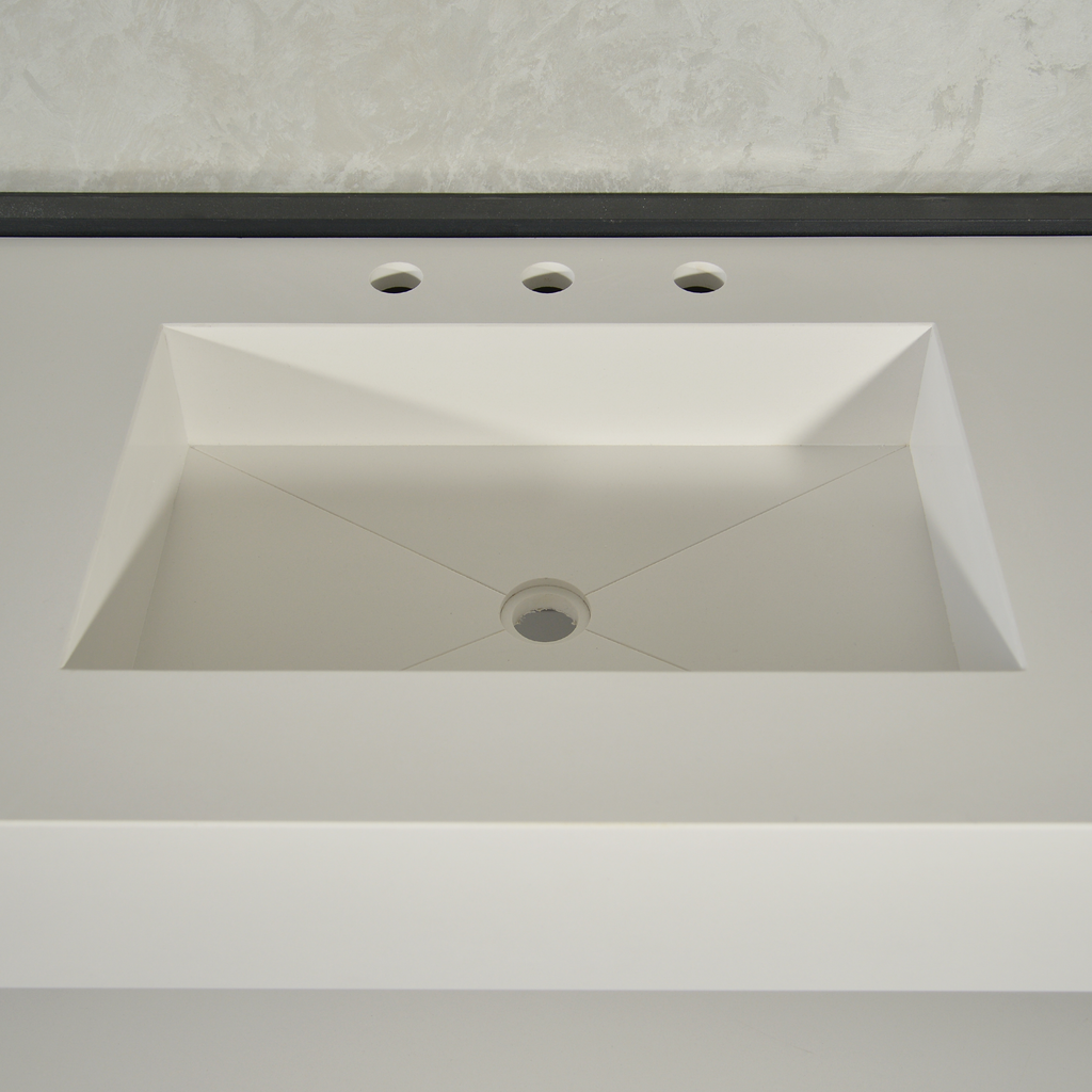 HANDCRAFTED CUSTOM QUARTZ SINK WITH SHIELF (QU-116)