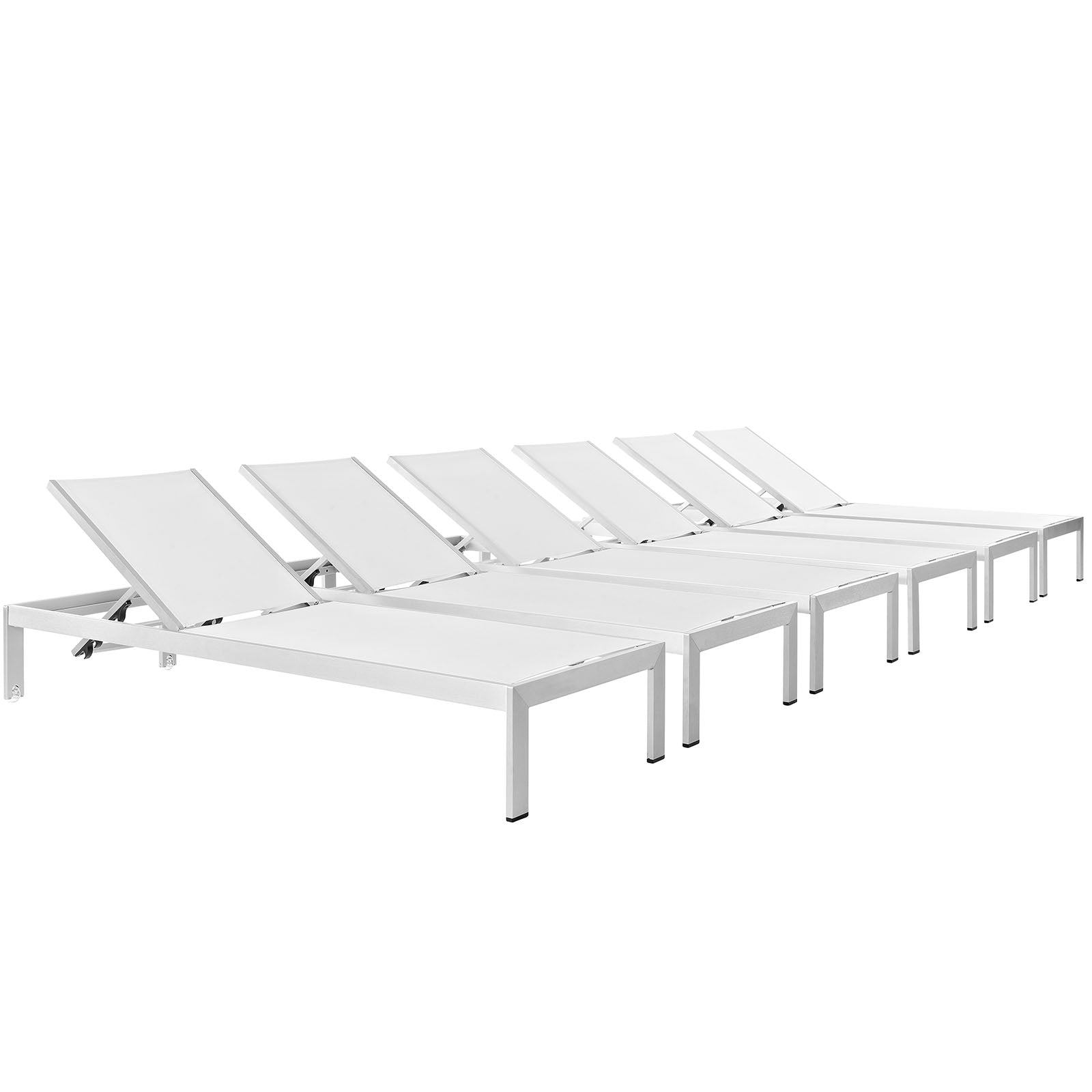 Shore 6-Piece Outdoor Chaise Lounge Set