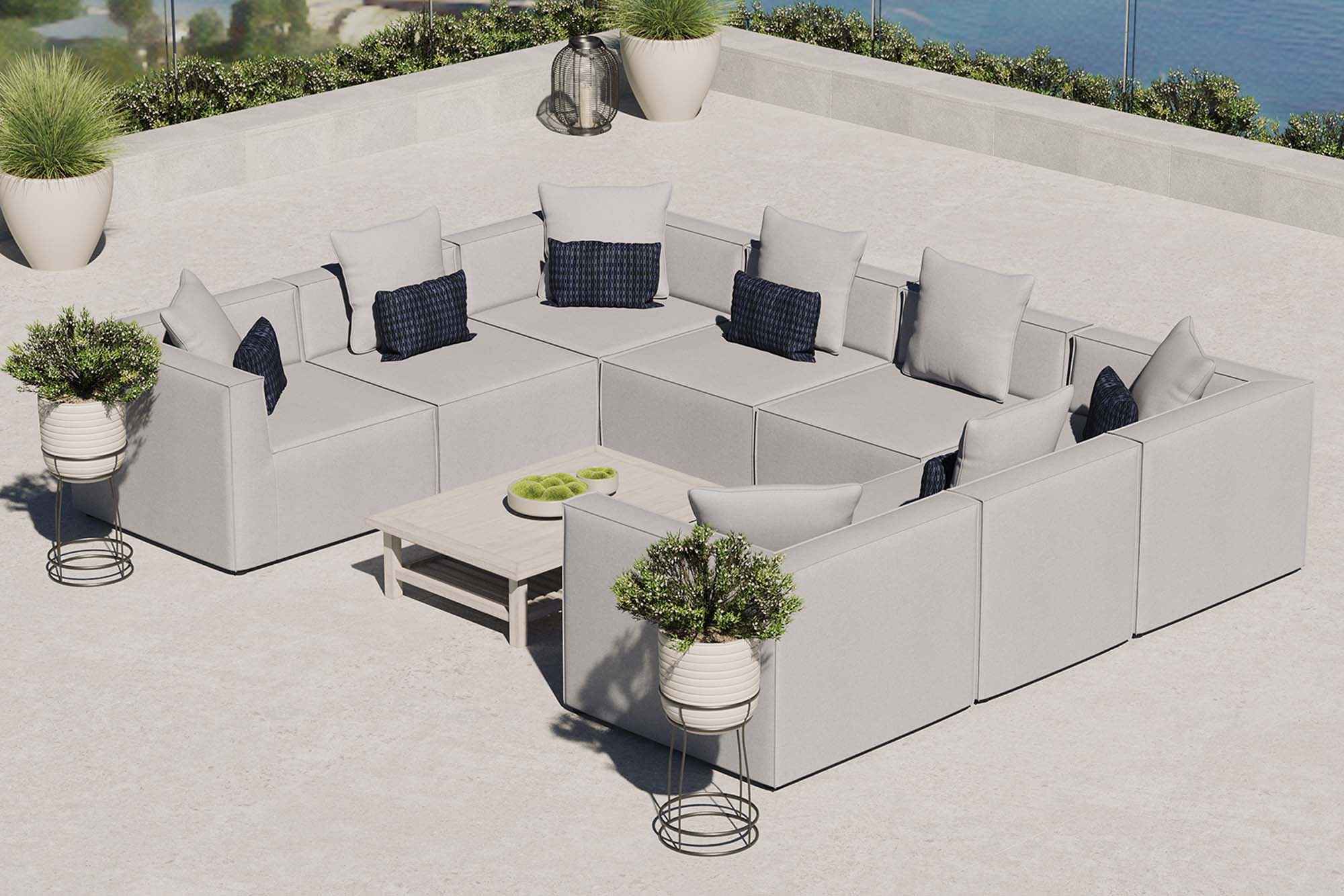 Saybrook 8-Piece Outdoor Sectional Sofa