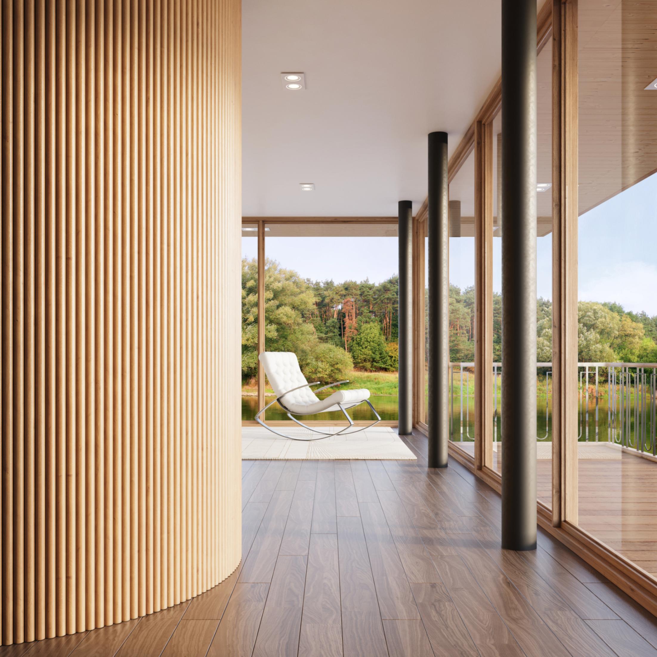Natural Flexible Fluted Wall Panels – 2 Pack