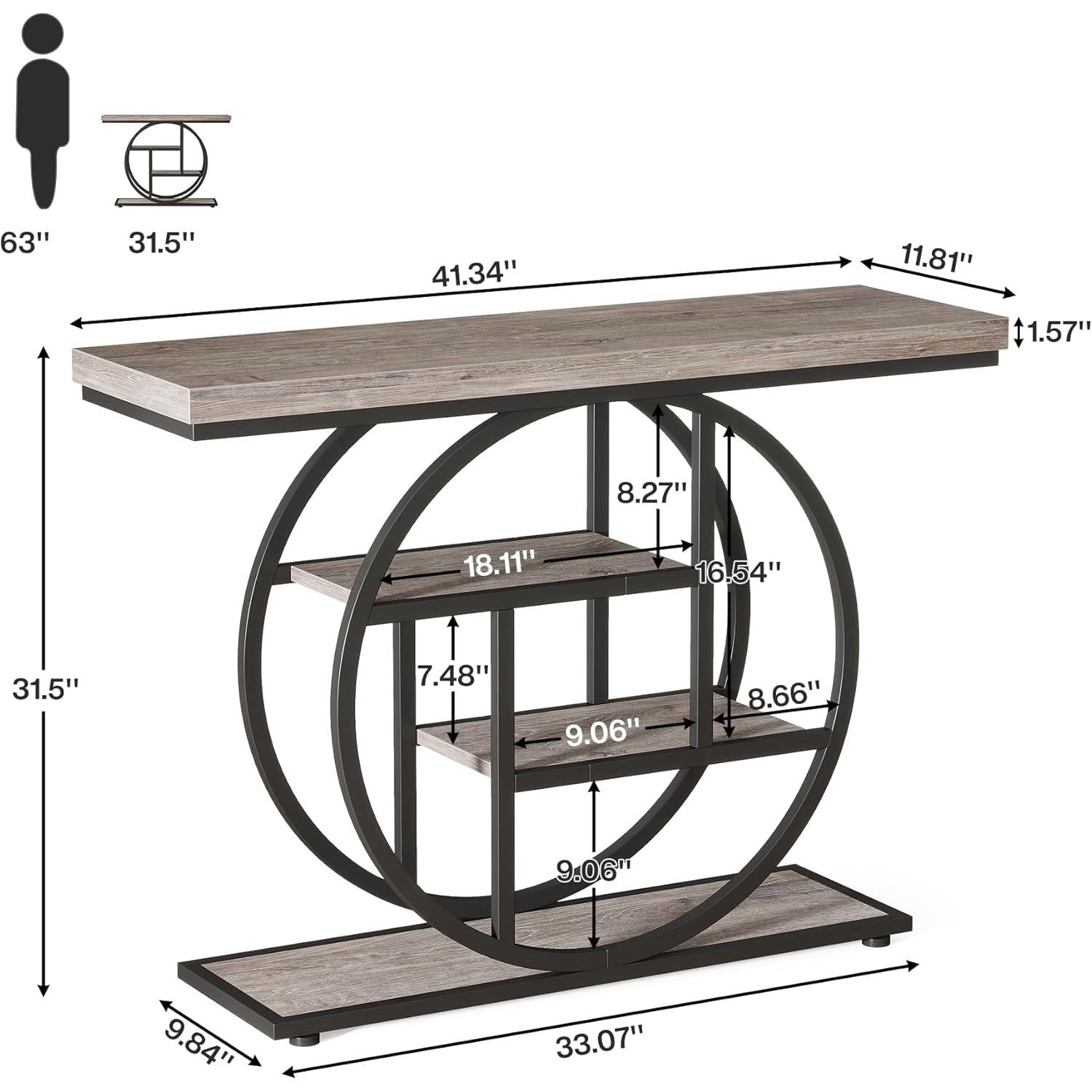 Modern 41-Inch Narrow Entryway Console Table