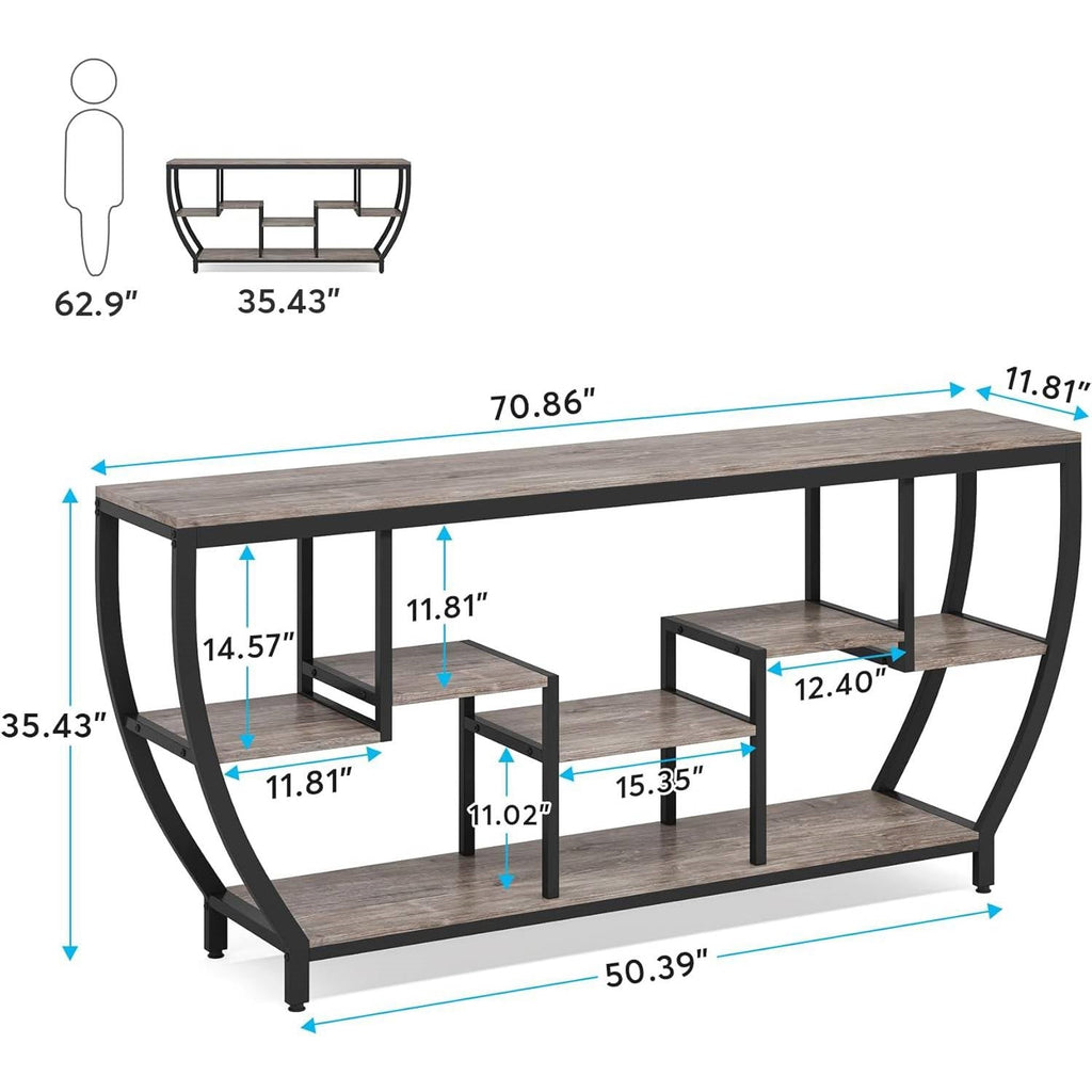 Industrial Chic 70-Inch Console Table