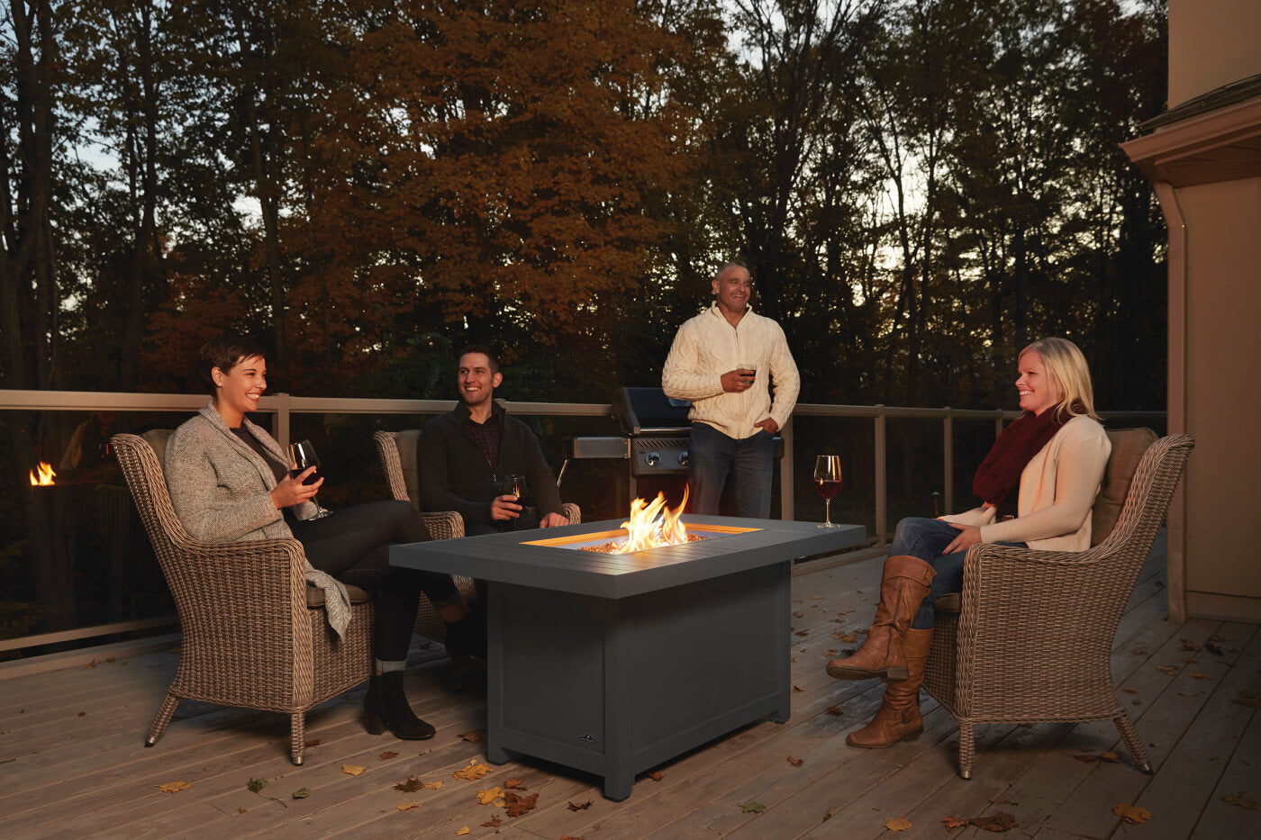 Hamptons Rectangle Outdoor Fire Table