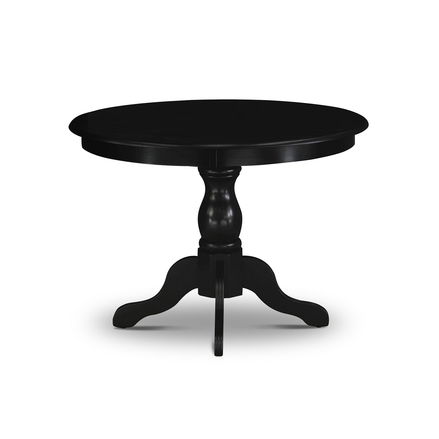 3-Piece Black Kitchen Dining Set with Fabric Chairs