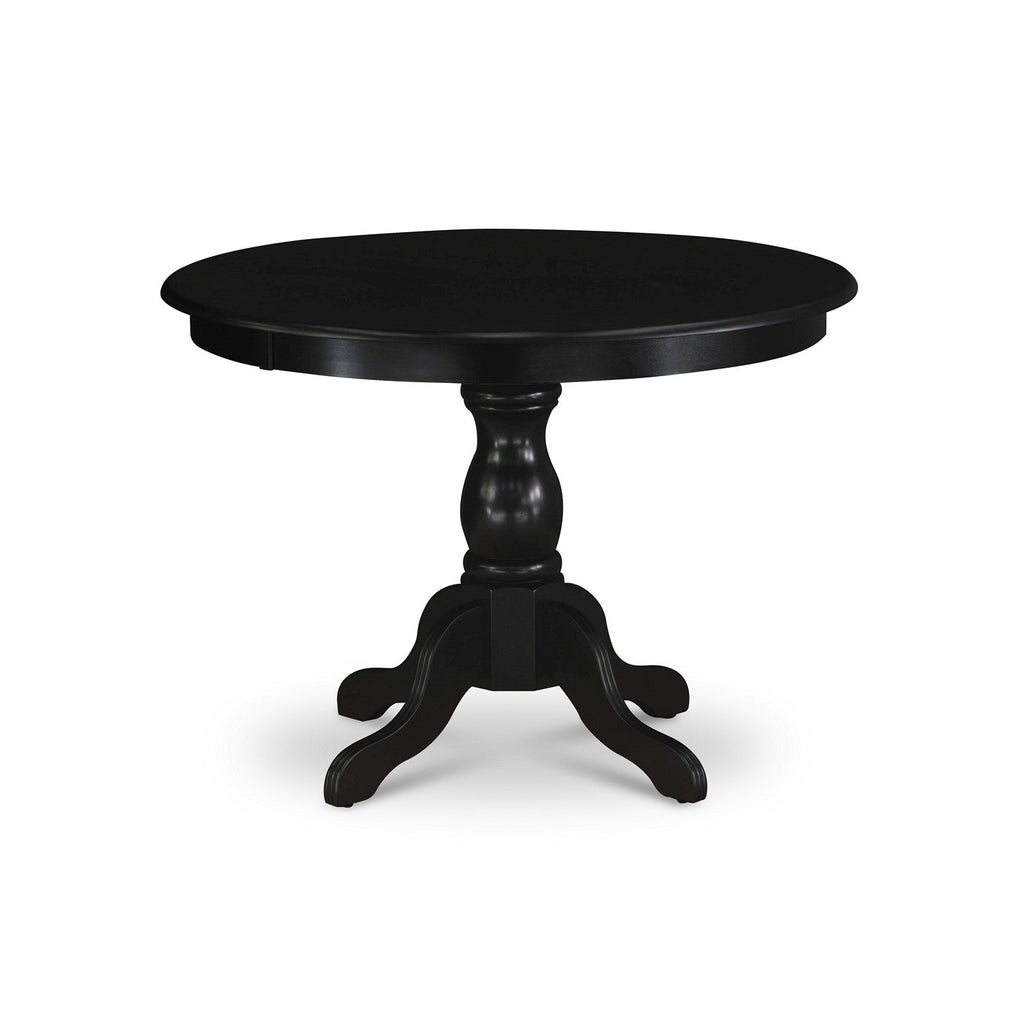 3-Piece Black Kitchen Dining Set with Fabric Chairs