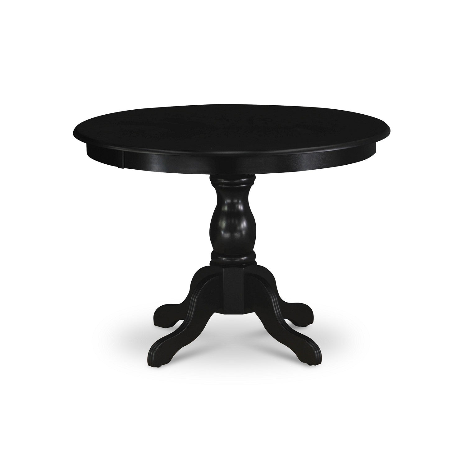 3-Piece Black Kitchen Dining Set with Fabric Chairs