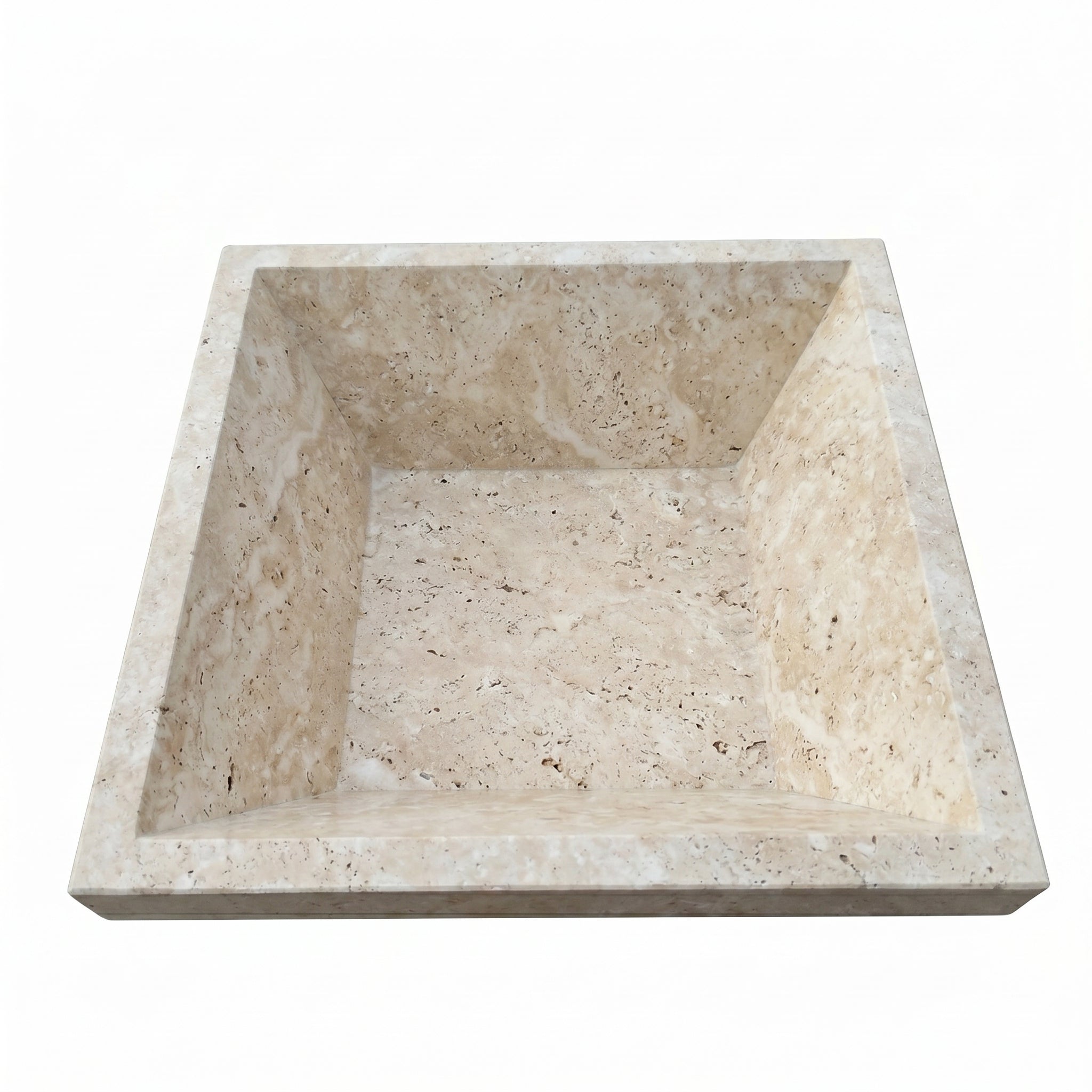 Miletos Ivory Travertine Natural Stone Fire Pit
