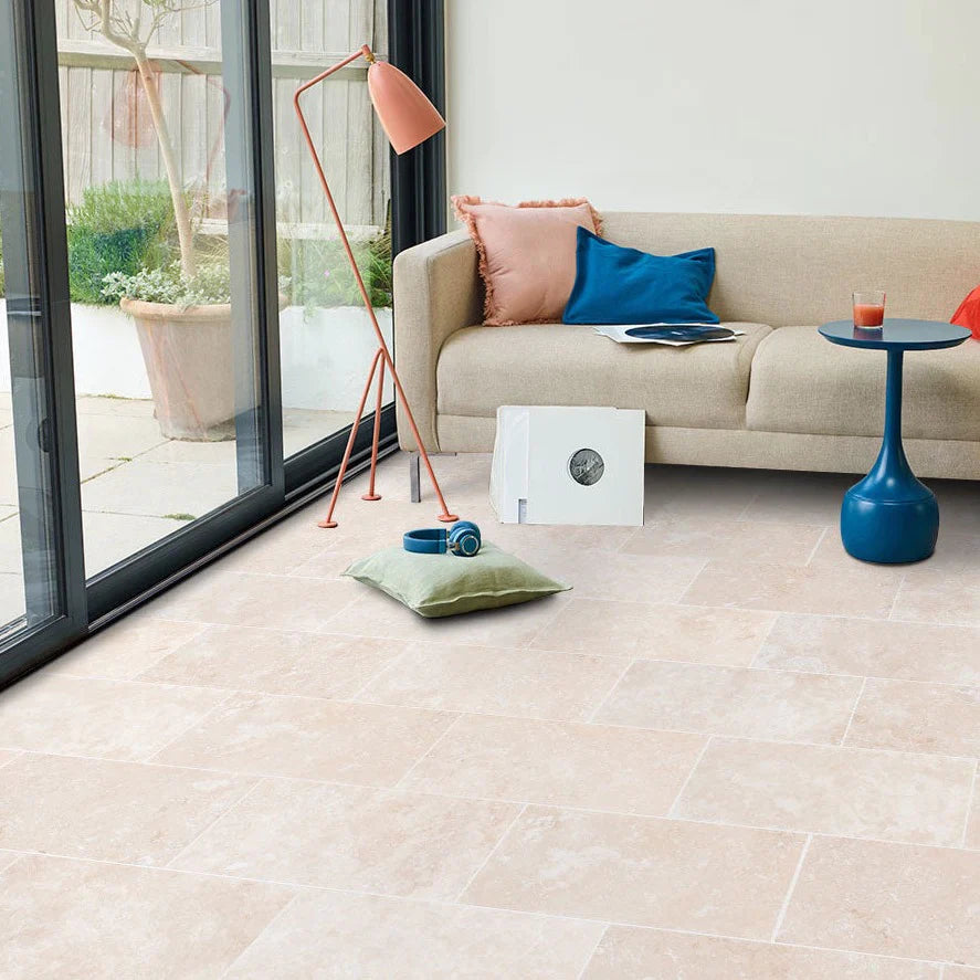 Miletos Ivory Travertine Honed and Filled Wall and Floor Tile