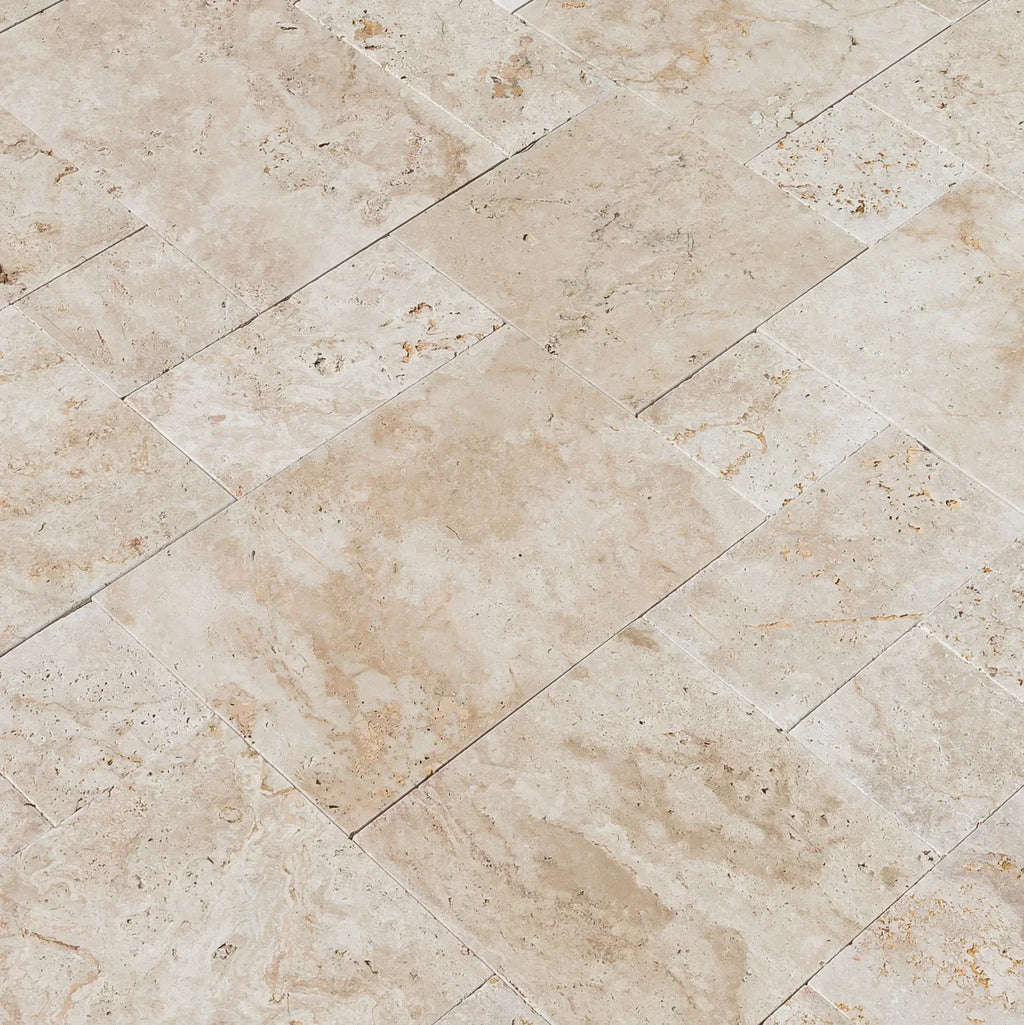 Mina Rustic Travertine Tumbled Pavers