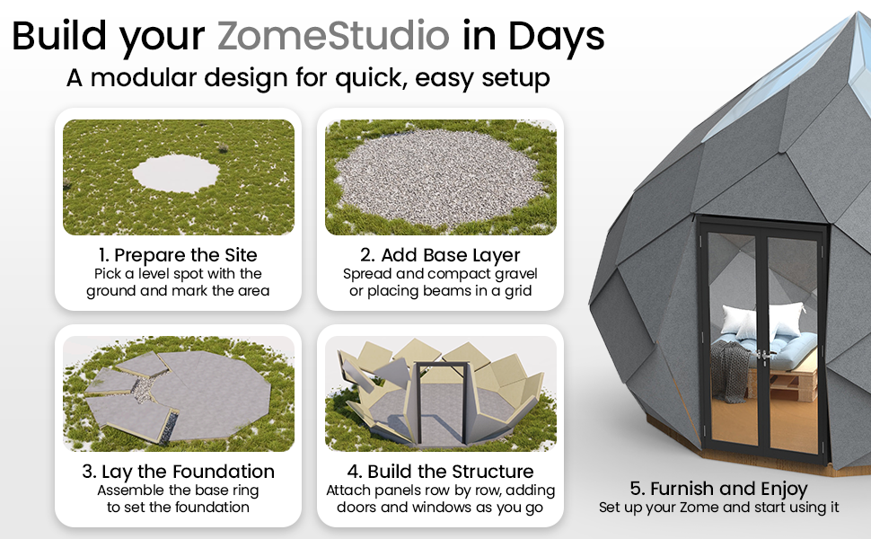 Patio Elegance Zomes Outdoor Studio