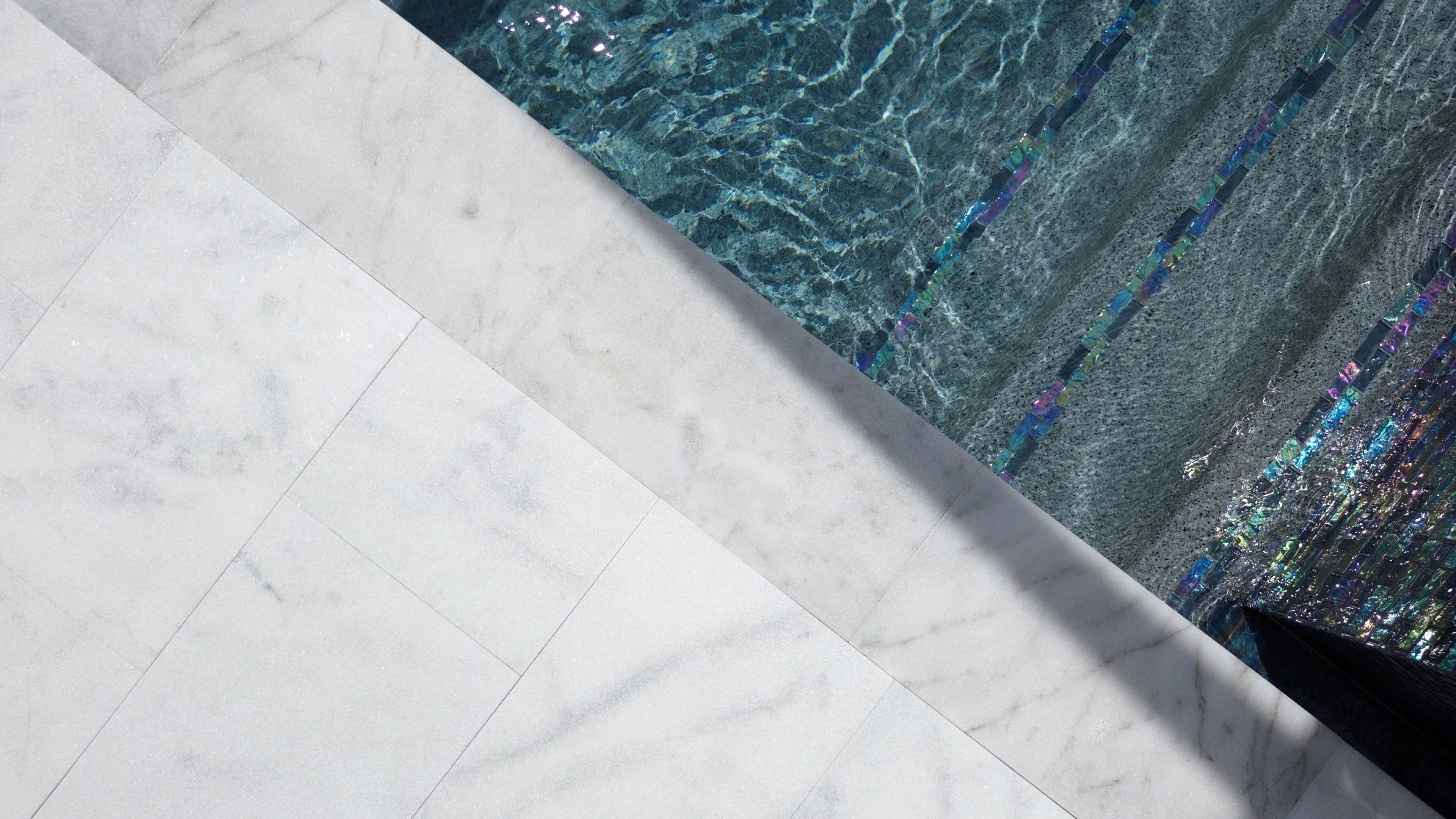 Turkish Carrara White Marble Leathered Pavers