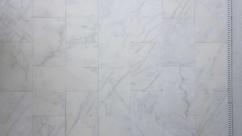 Turkish Carrara White Marble Leathered Pavers