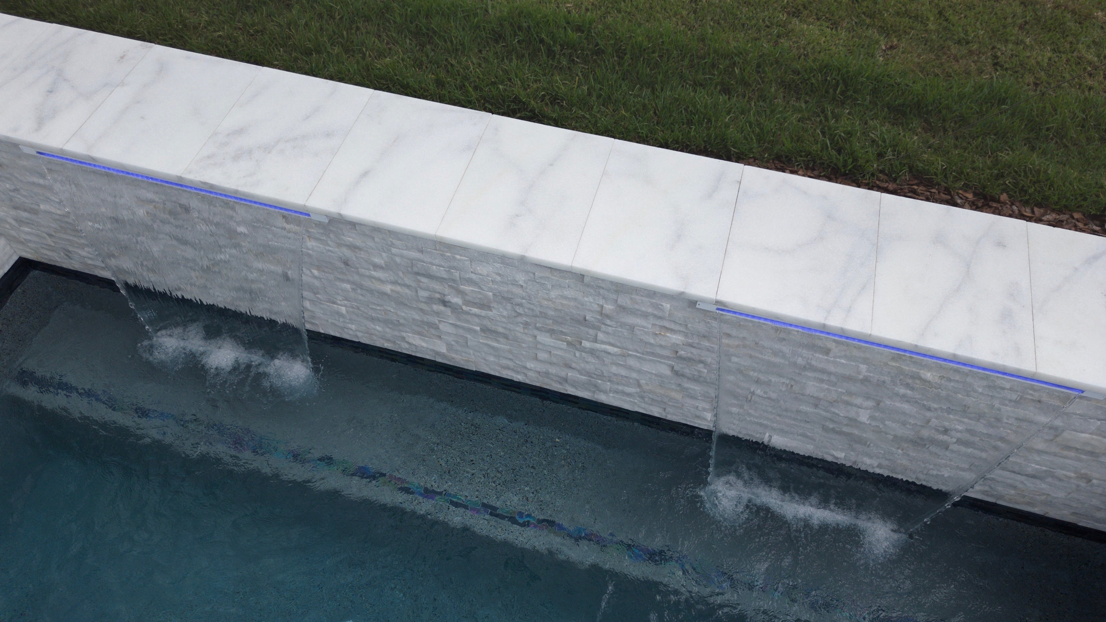 Turkish Carrara White Marble Leathered Pavers