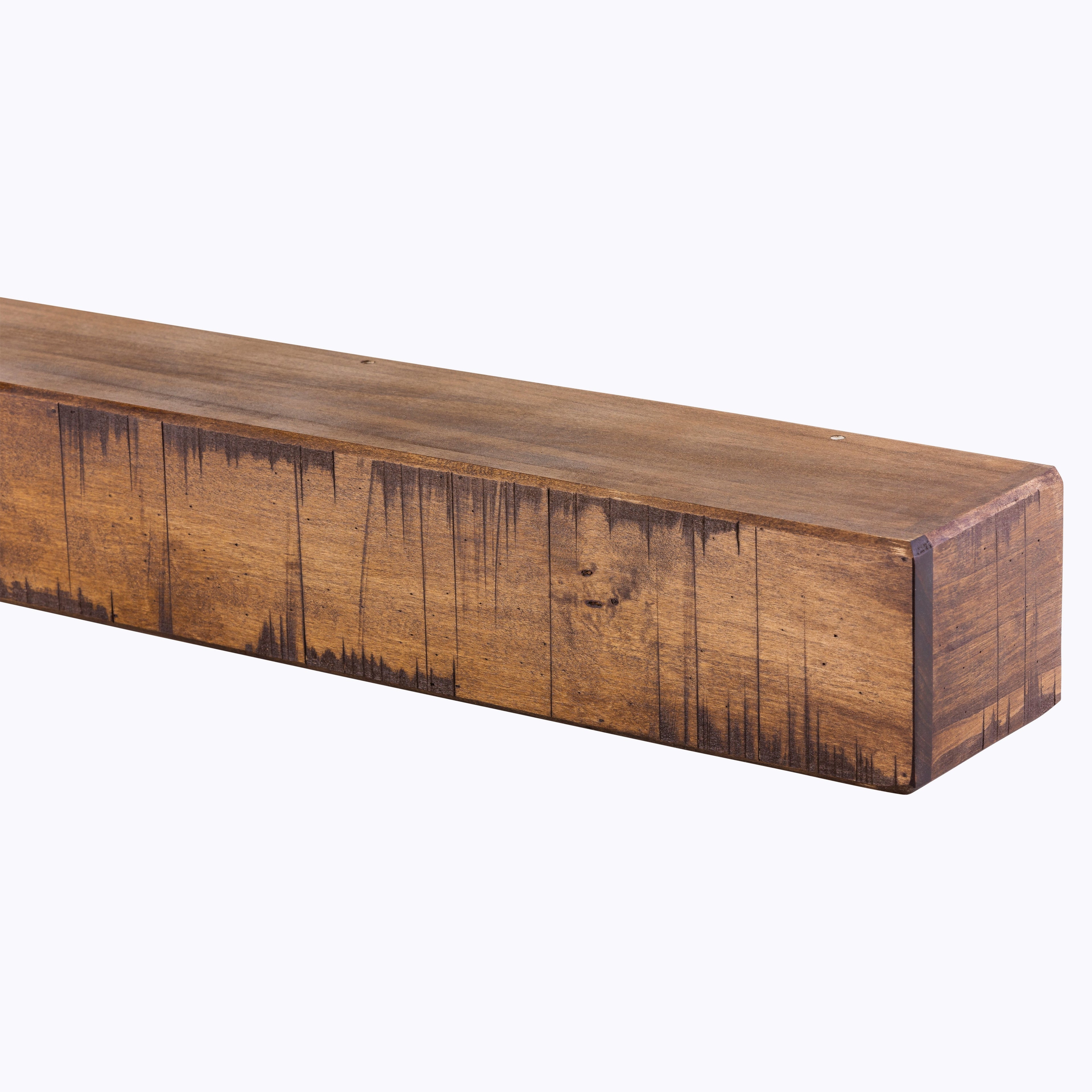Rustic Poplar Mantel Shelf