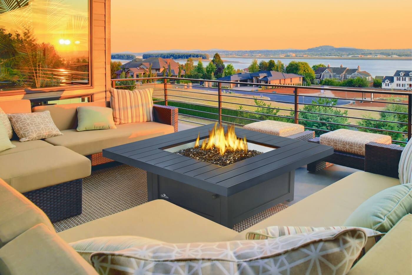 St. Tropez Square Outdoor Fire Table