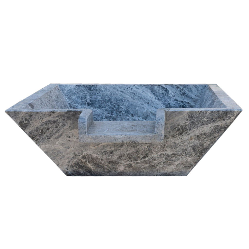 Silver Shadow Marble Natural Stone Pool Square Poolwok with Lip