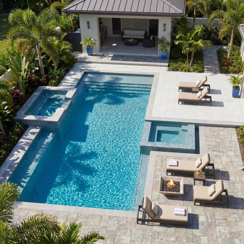 Silver Travertine Natural Stone Fire Pit