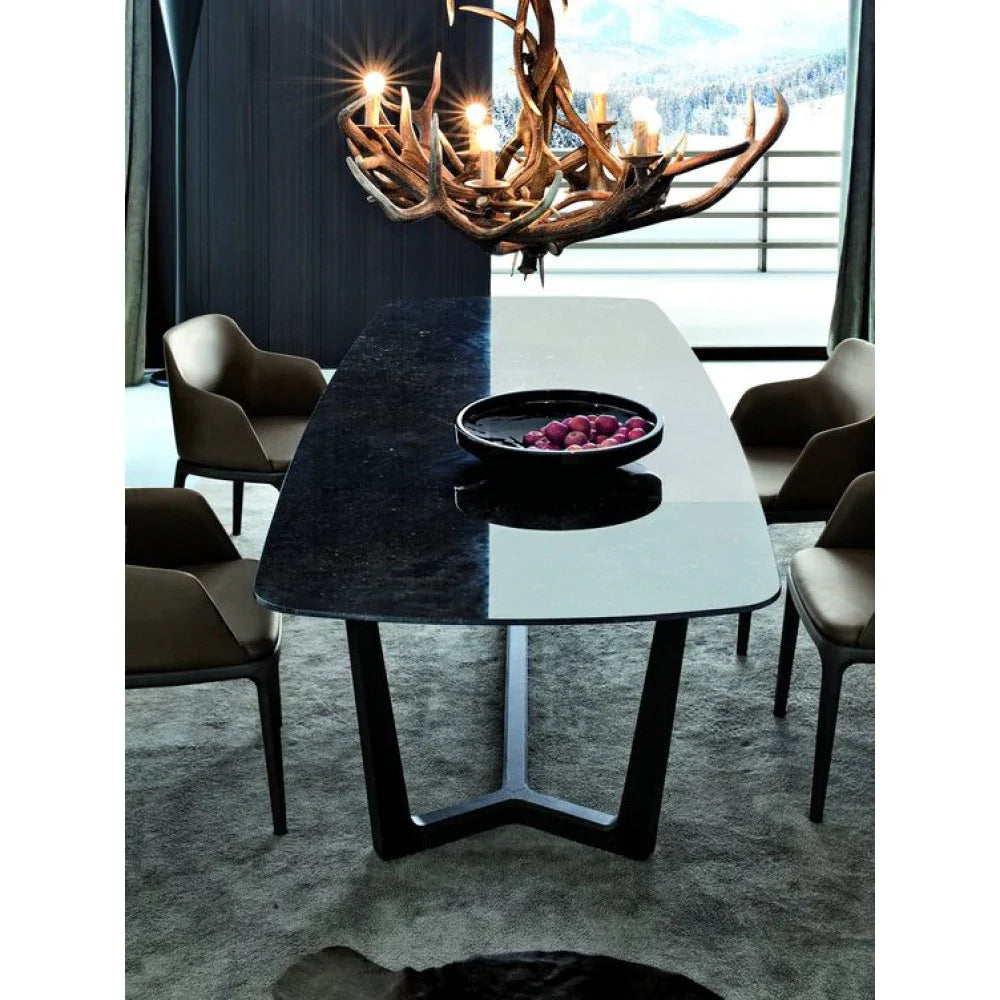Marble Dinner Table Rectangular Polished and Eased Edge