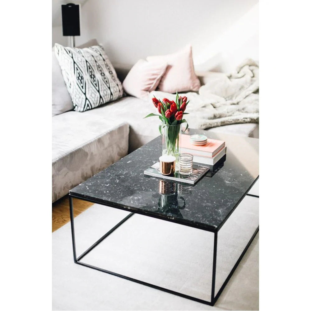 Toros Black Marble Coffee Table Square