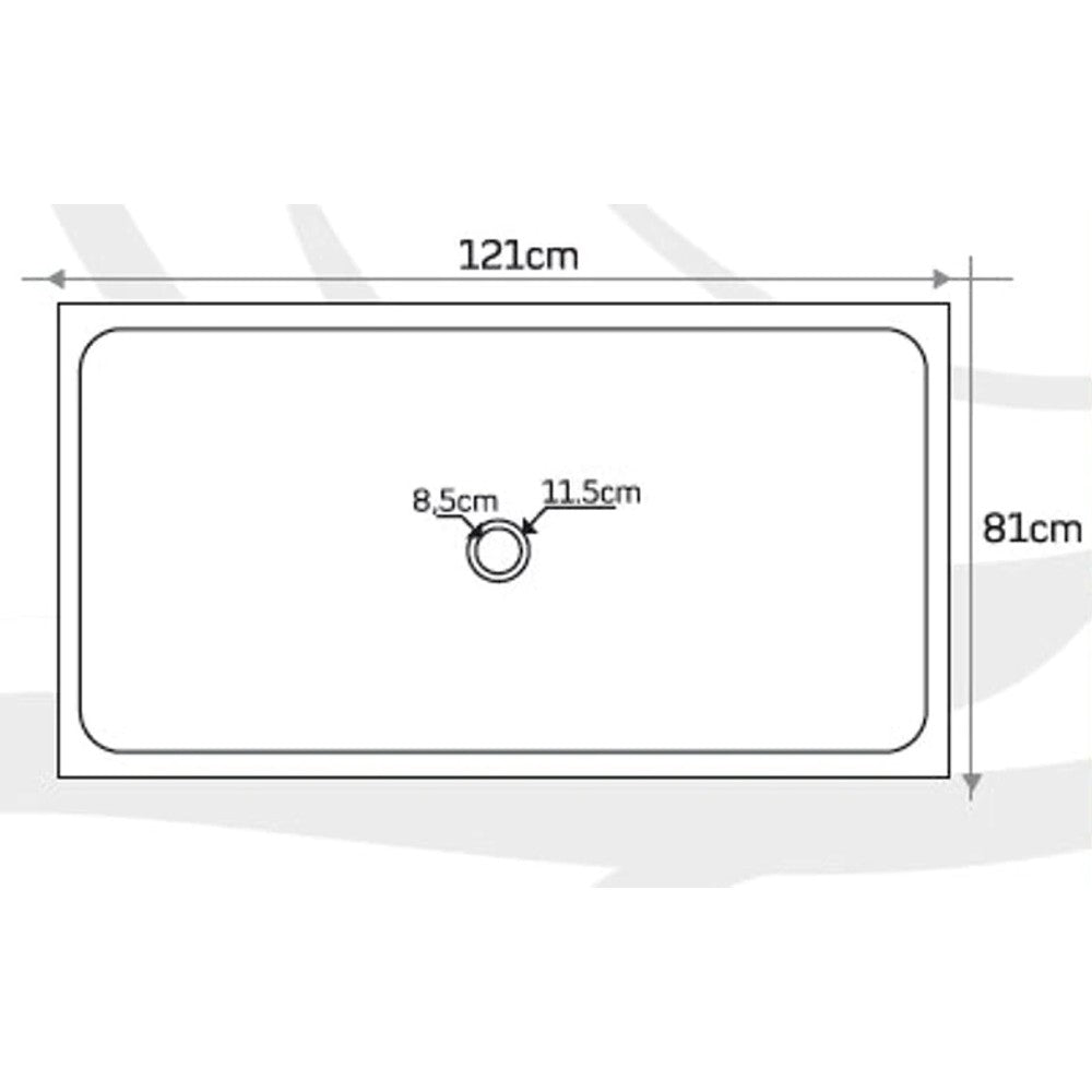 Troia Light Travertine Rectangular Shower Base (W)32" (L)48" (H)3"