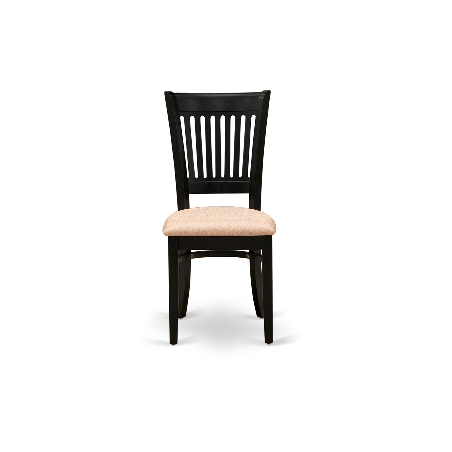 5-Piece Black Round Kitchen Dining Set with Fabric Chairs