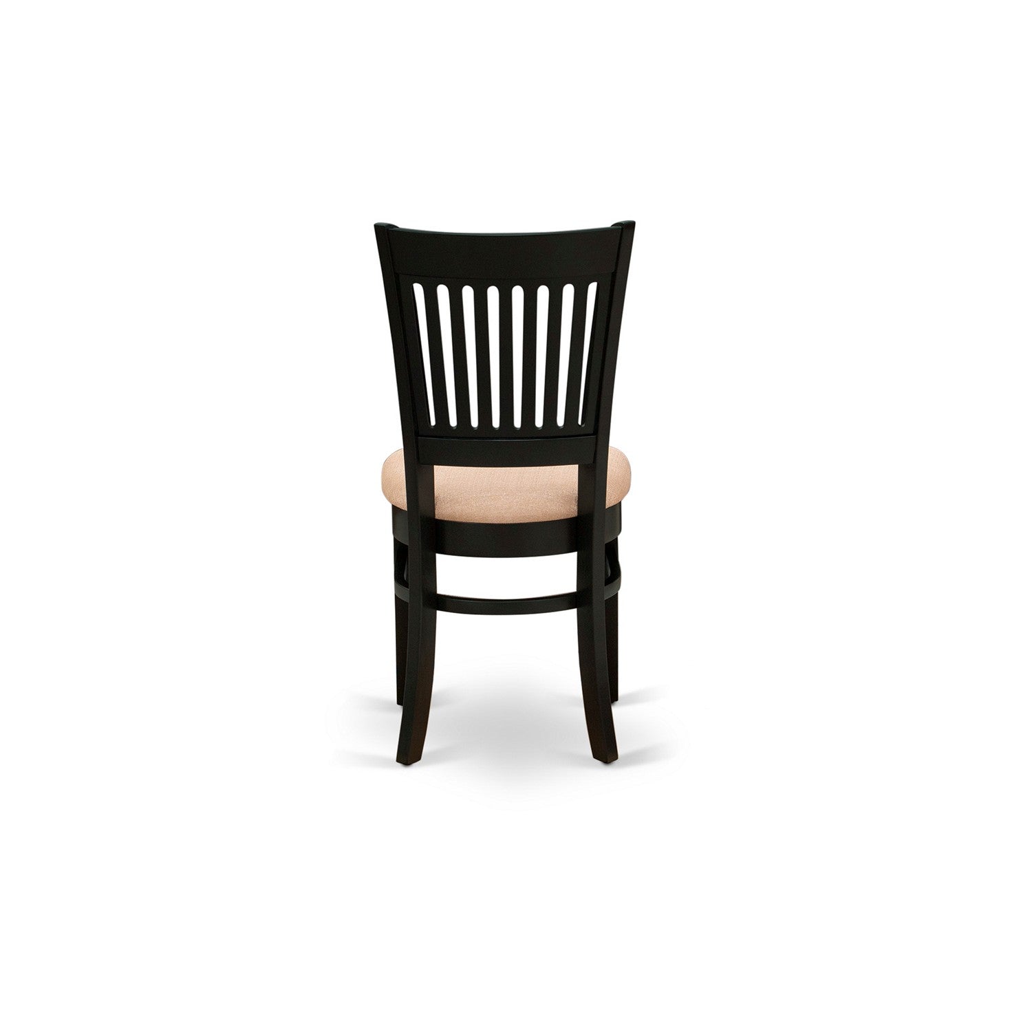 3-Piece Black Kitchen Dining Set with Fabric Chairs