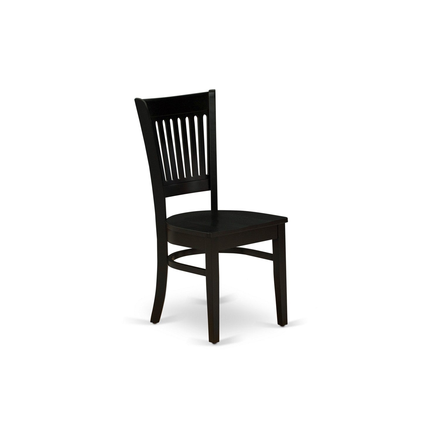 Black 5-Piece Dining Set with Wood Chairs
