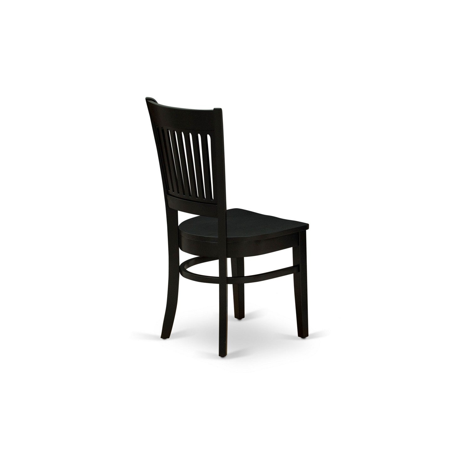 Black 5-Piece Dining Set with Wood Chairs
