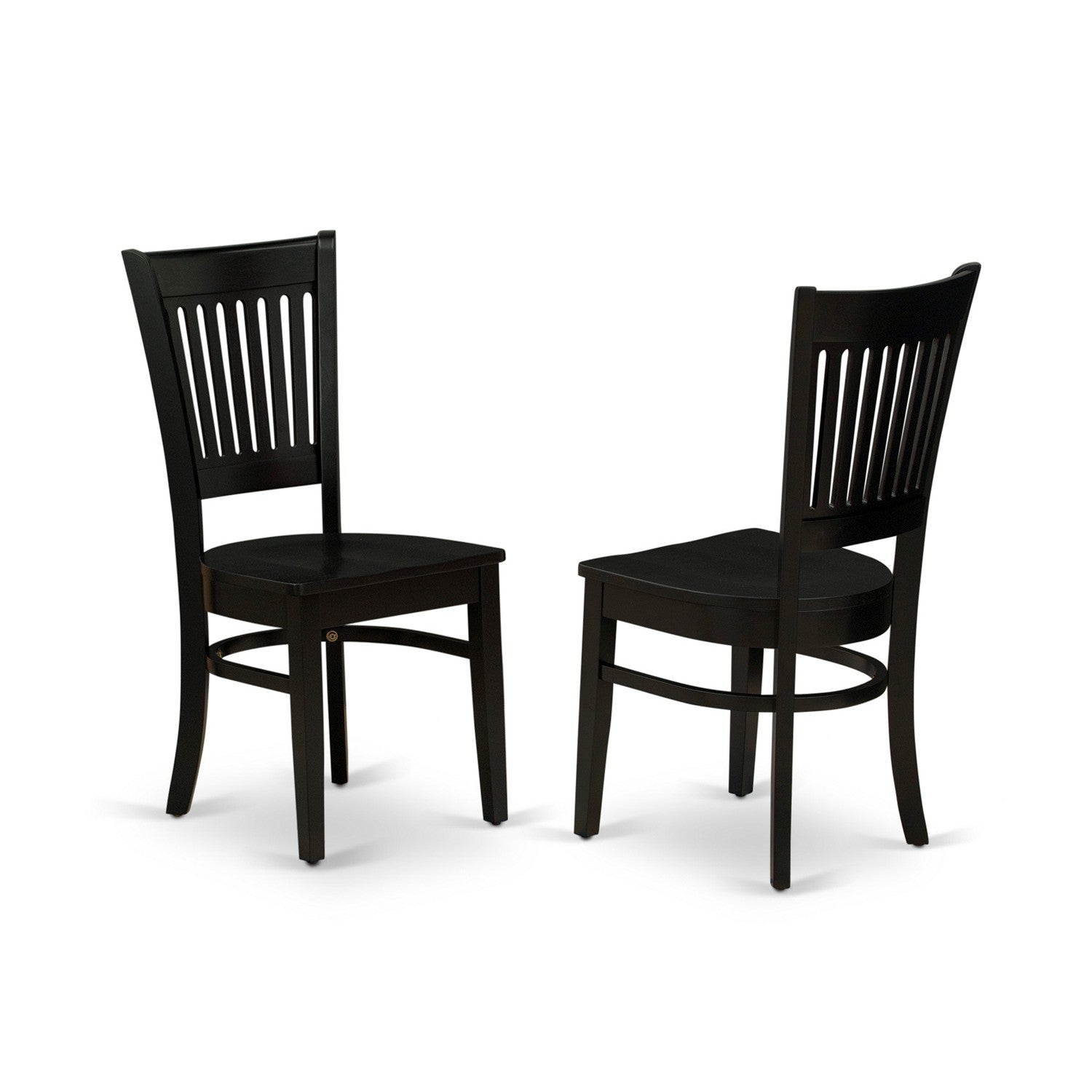 3-Piece Kitchen Dining Set with Slatted Chairs