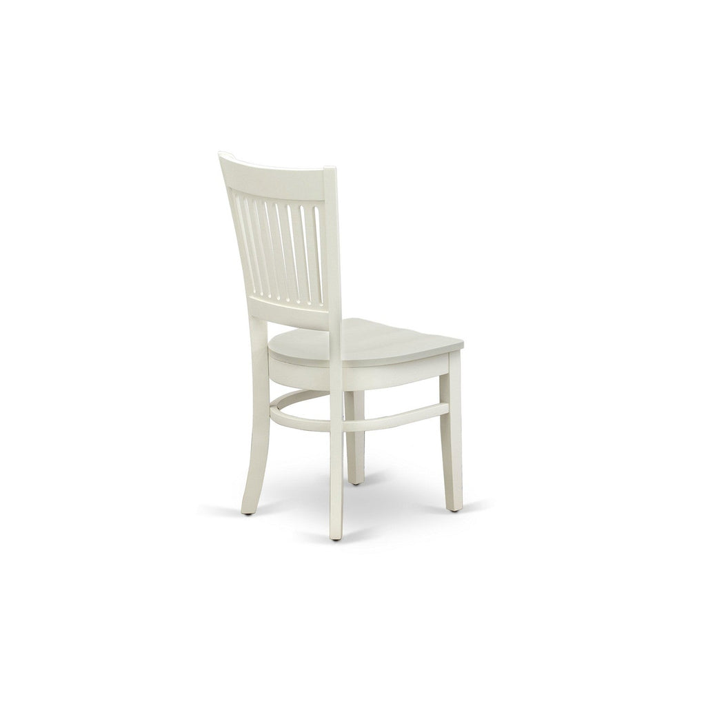 Linen White 3-Piece Dining Set with Wood Chairs