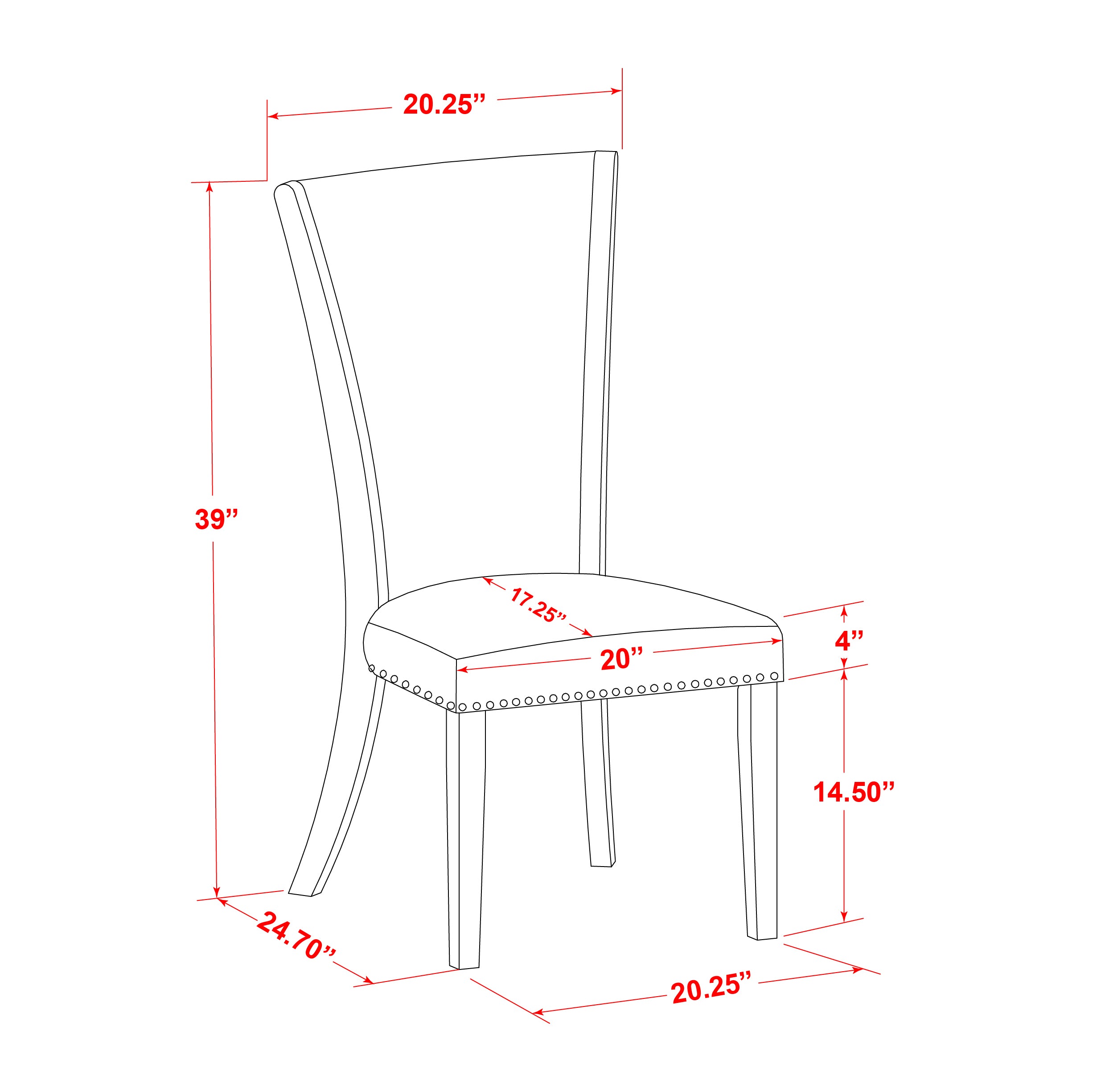 5-Piece Dining Set with Blue Upholstered Chairs