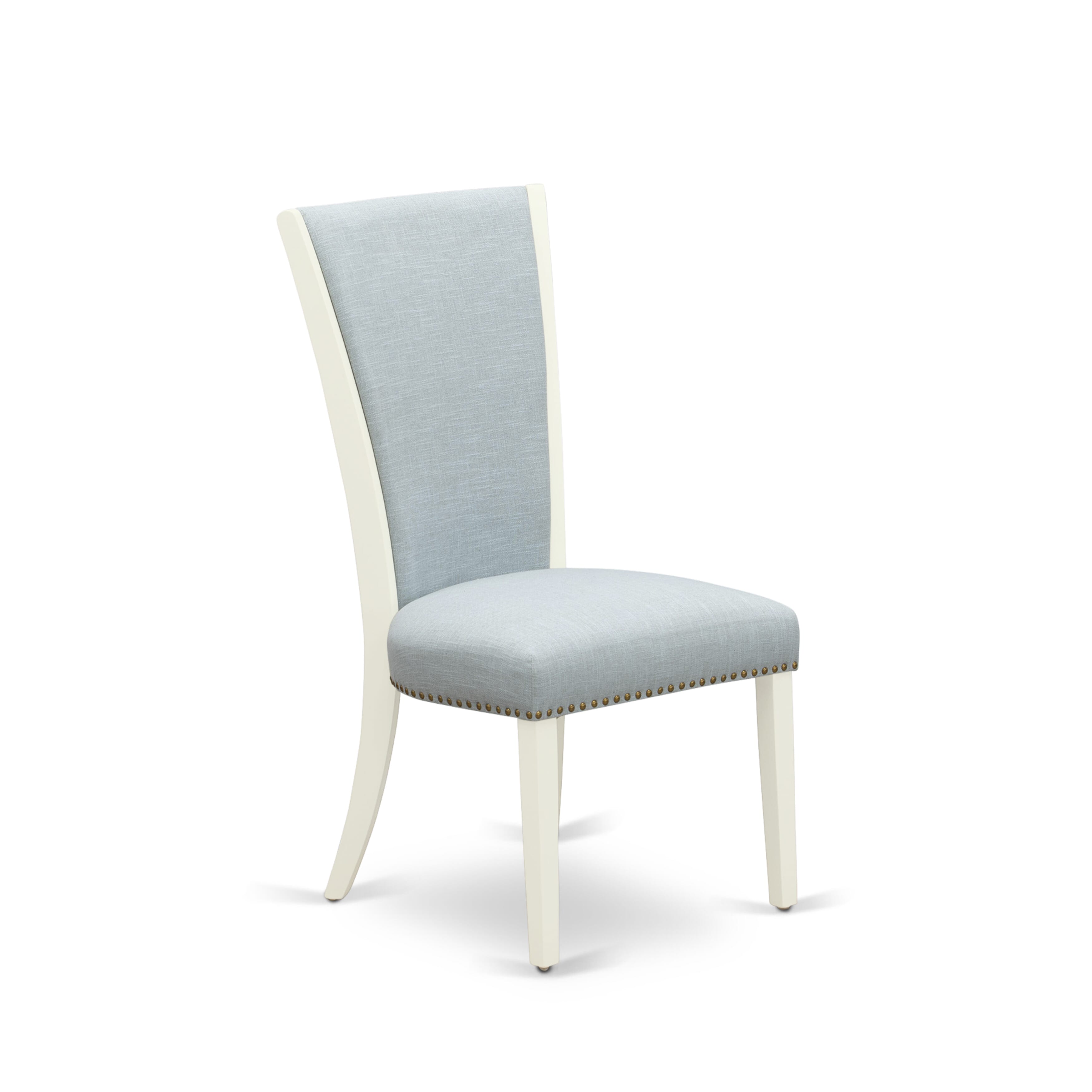 5-Piece Oval Dining Set with Blue Upholstered Chairs