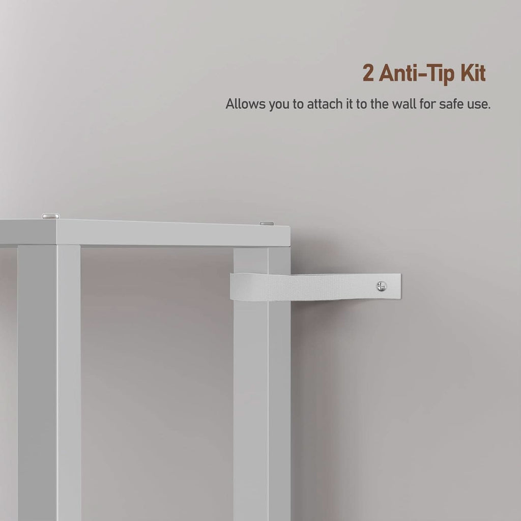 White 6-Tier Narrow Bookshelf With Door For Small Space