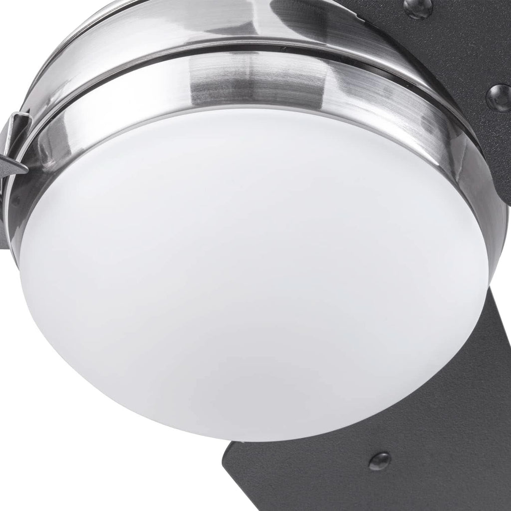 52 Inch Brushed Nickel LED Ceiling Fan With Remote