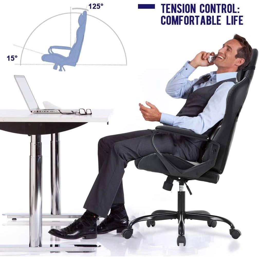 Ergonomic Gaming Chair White With Lumbar Support High Back